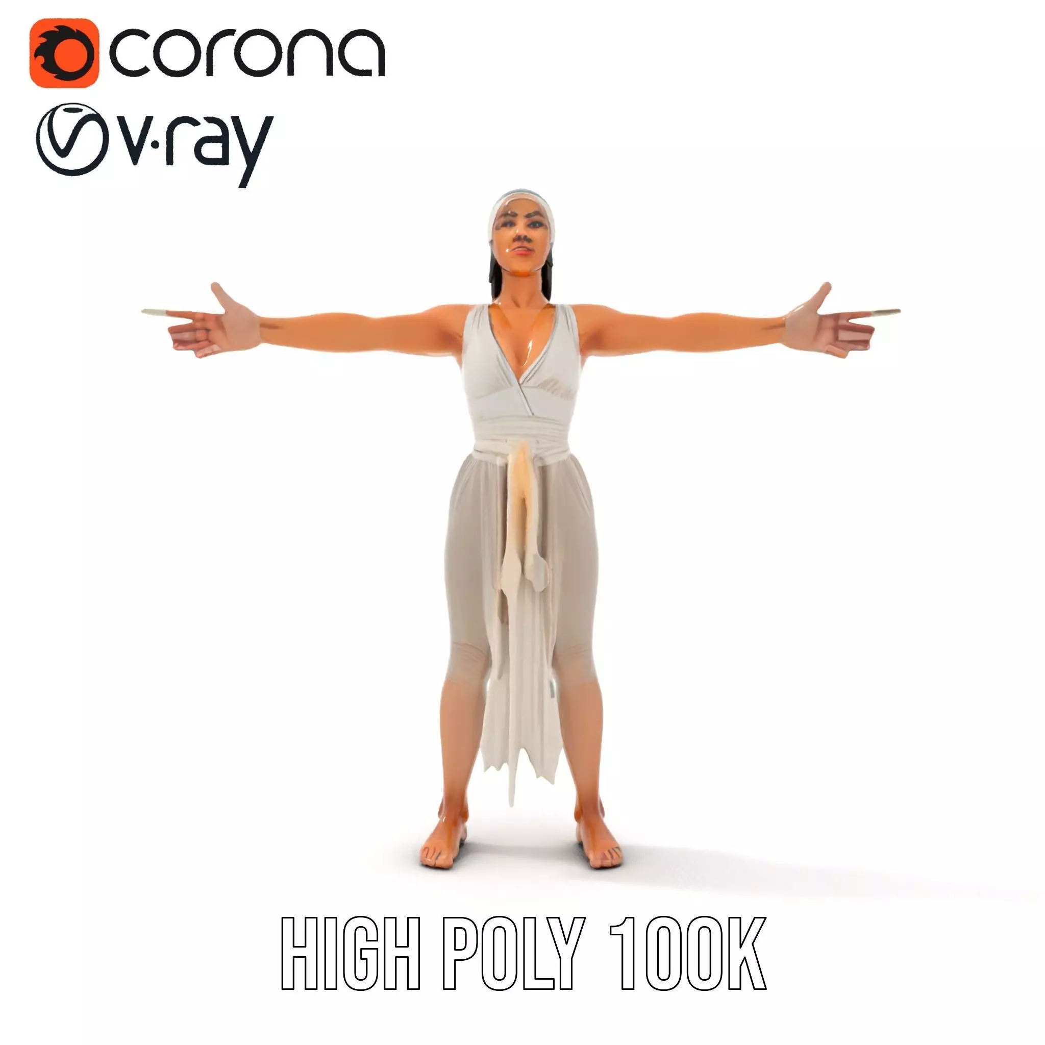 Elegant Dancer Pose model pack Low-poly 3D model_19