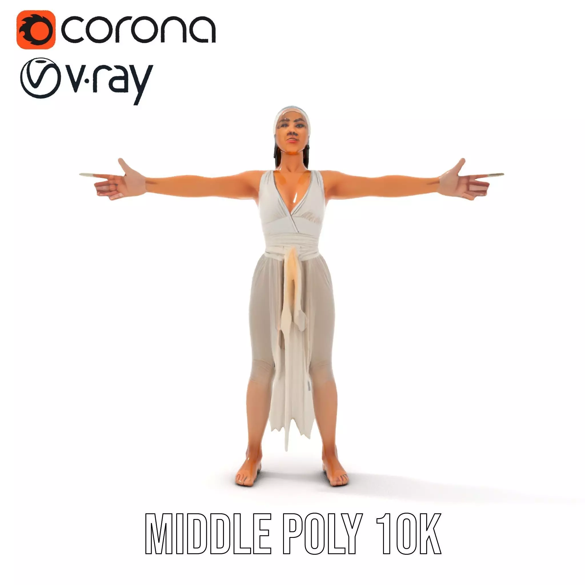 Elegant Dancer Pose model pack Low-poly 3D model_20