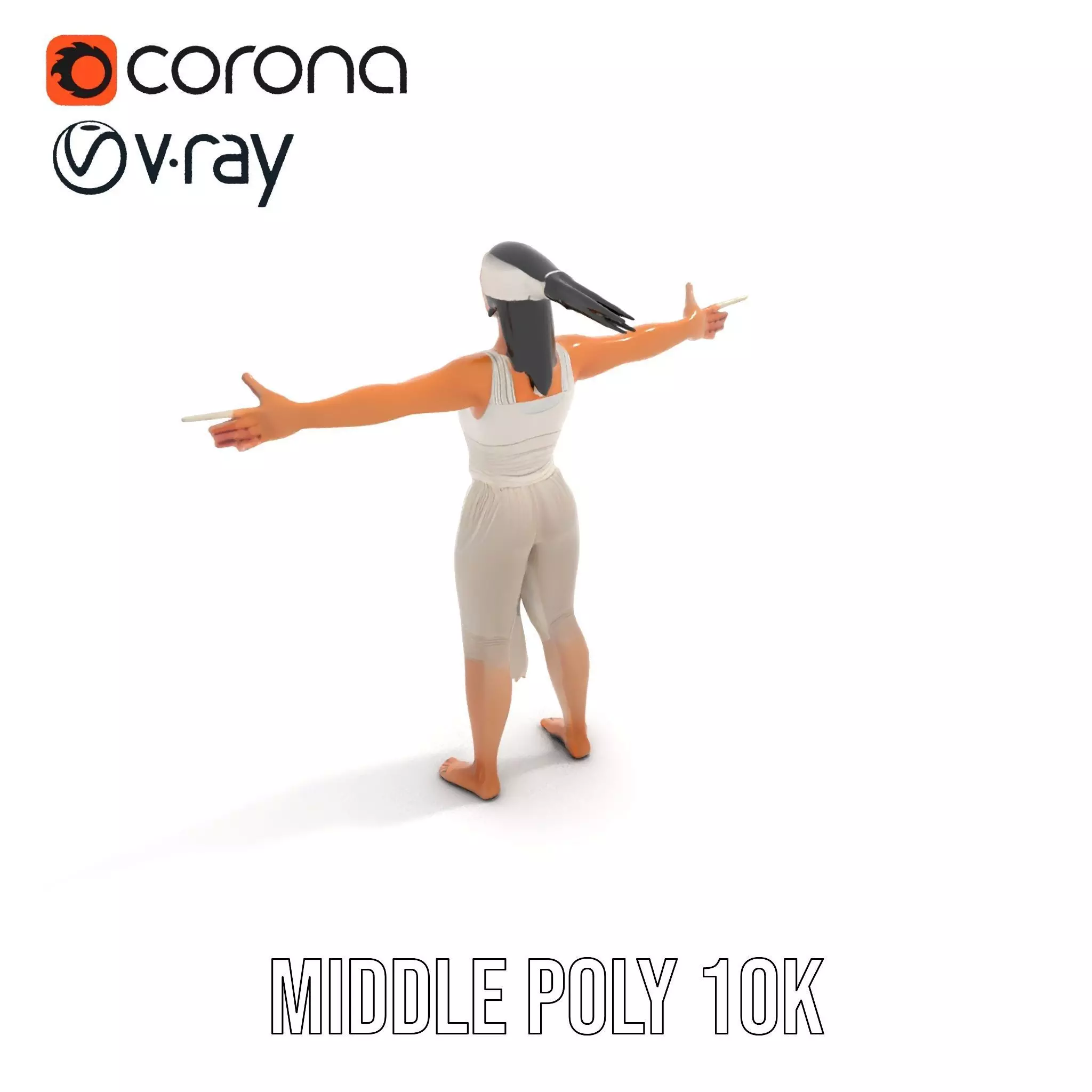 Elegant Dancer Pose model pack Low-poly 3D model_6