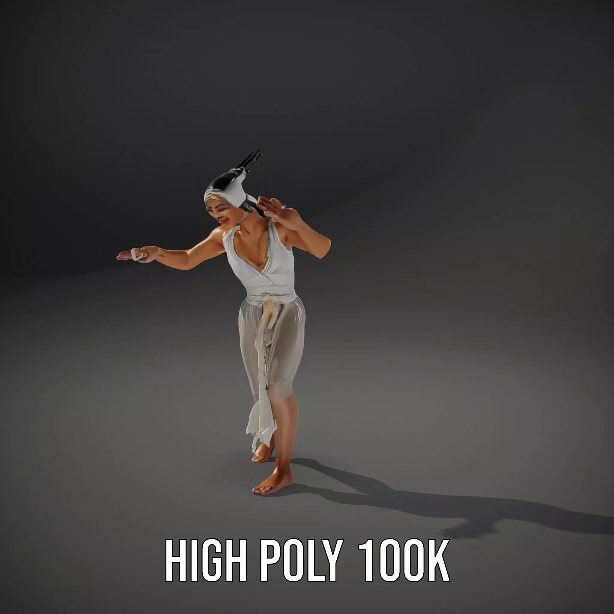 Elegant Dancer Pose model pack Low-poly 3D model_12