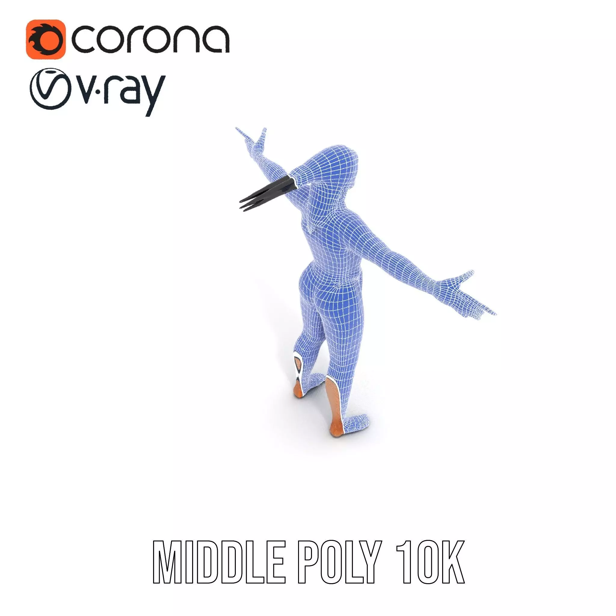 Elegant Dancer Pose model pack Low-poly 3D model_23