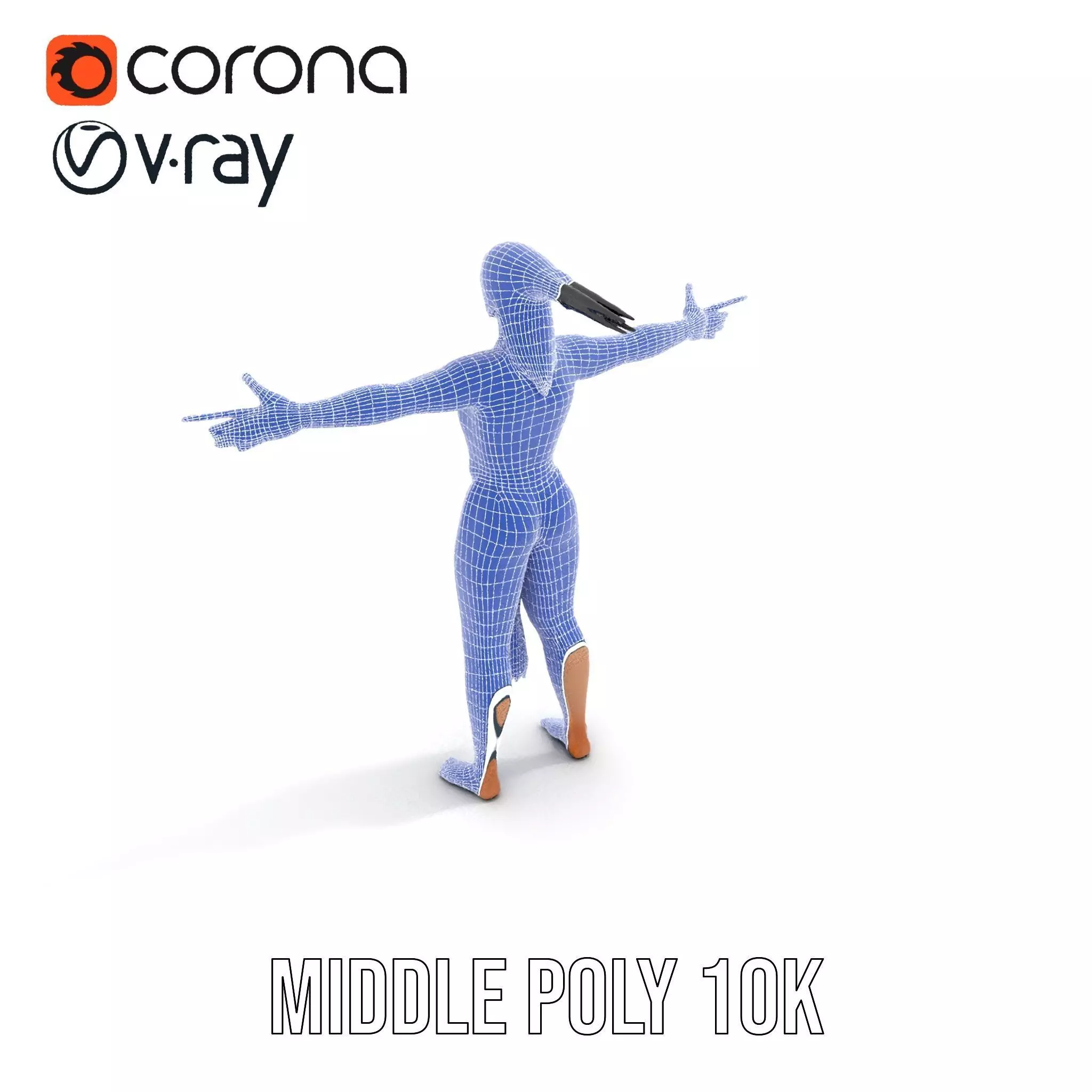 Elegant Dancer Pose model pack Low-poly 3D model_13