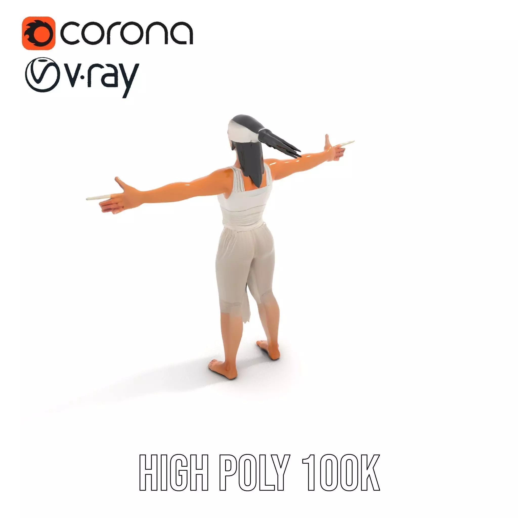 Elegant Dancer Pose model pack Low-poly 3D model_25