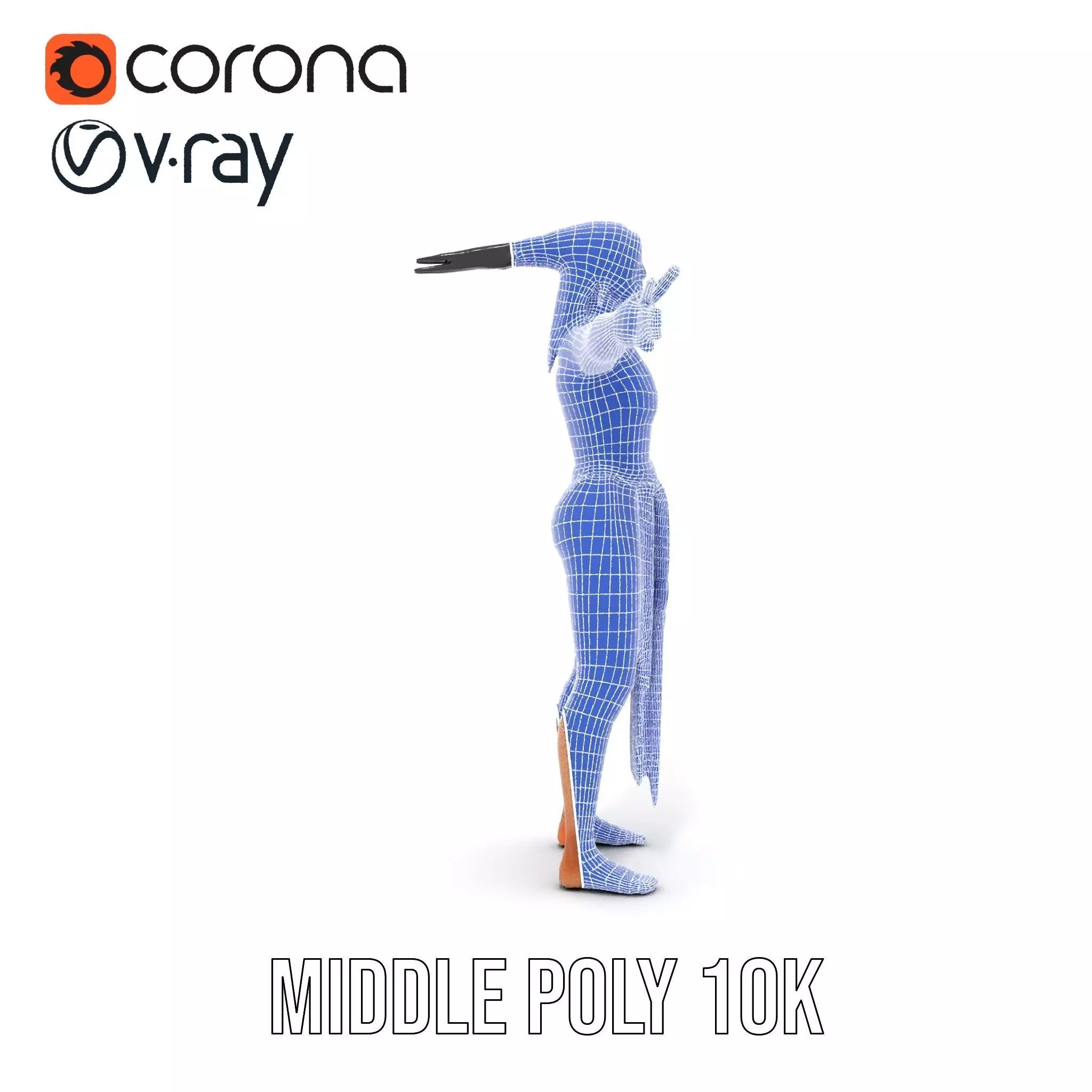 Elegant Dancer Pose model pack Low-poly 3D model_29