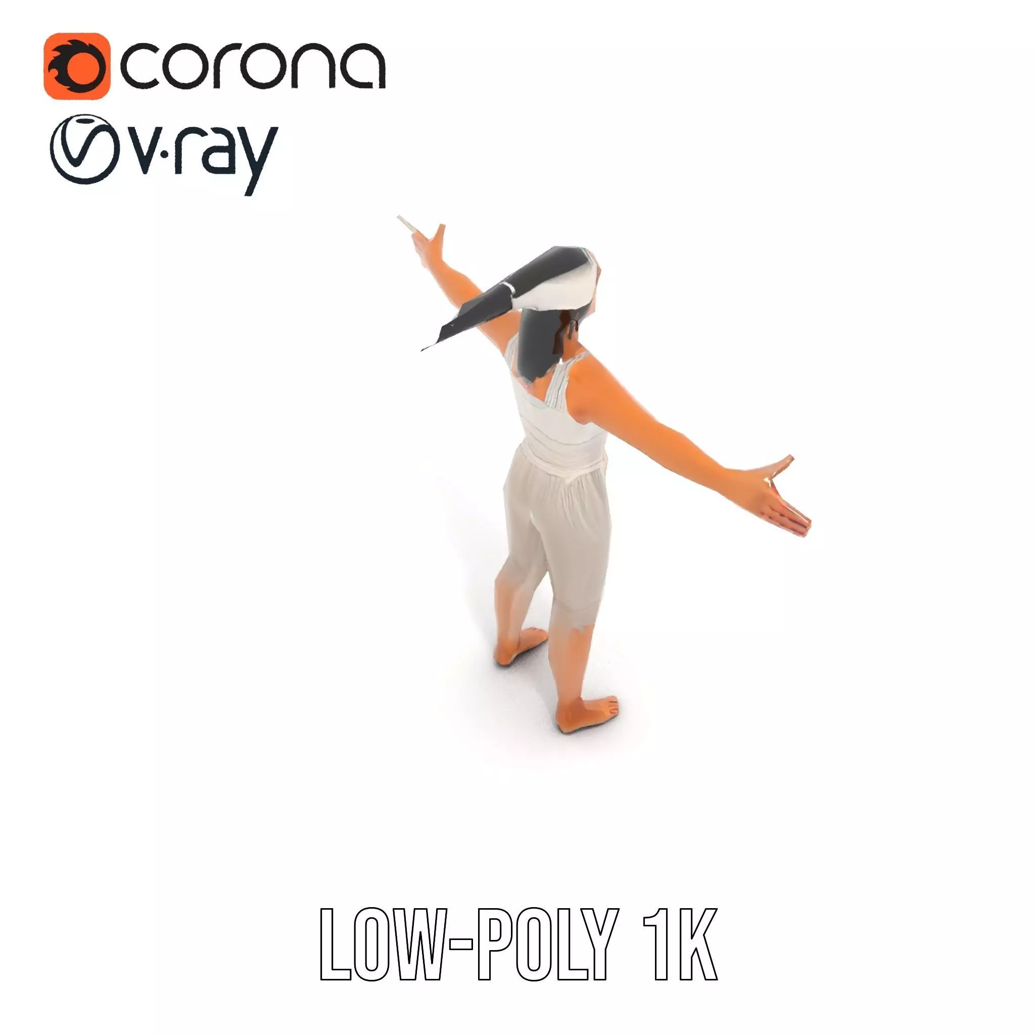 Elegant Dancer Pose model pack Low-poly 3D model_14