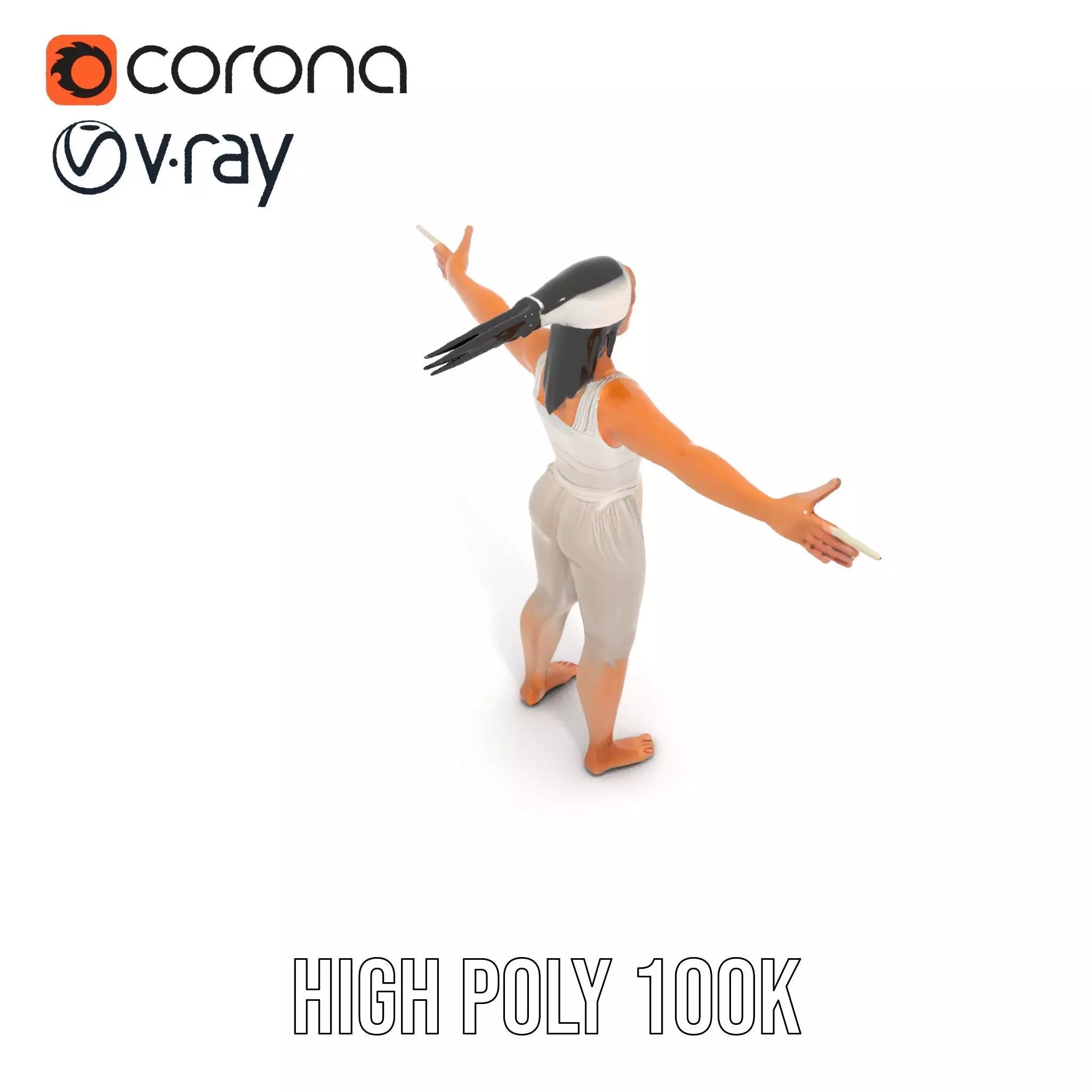 Elegant Dancer Pose model pack Low-poly 3D model_31