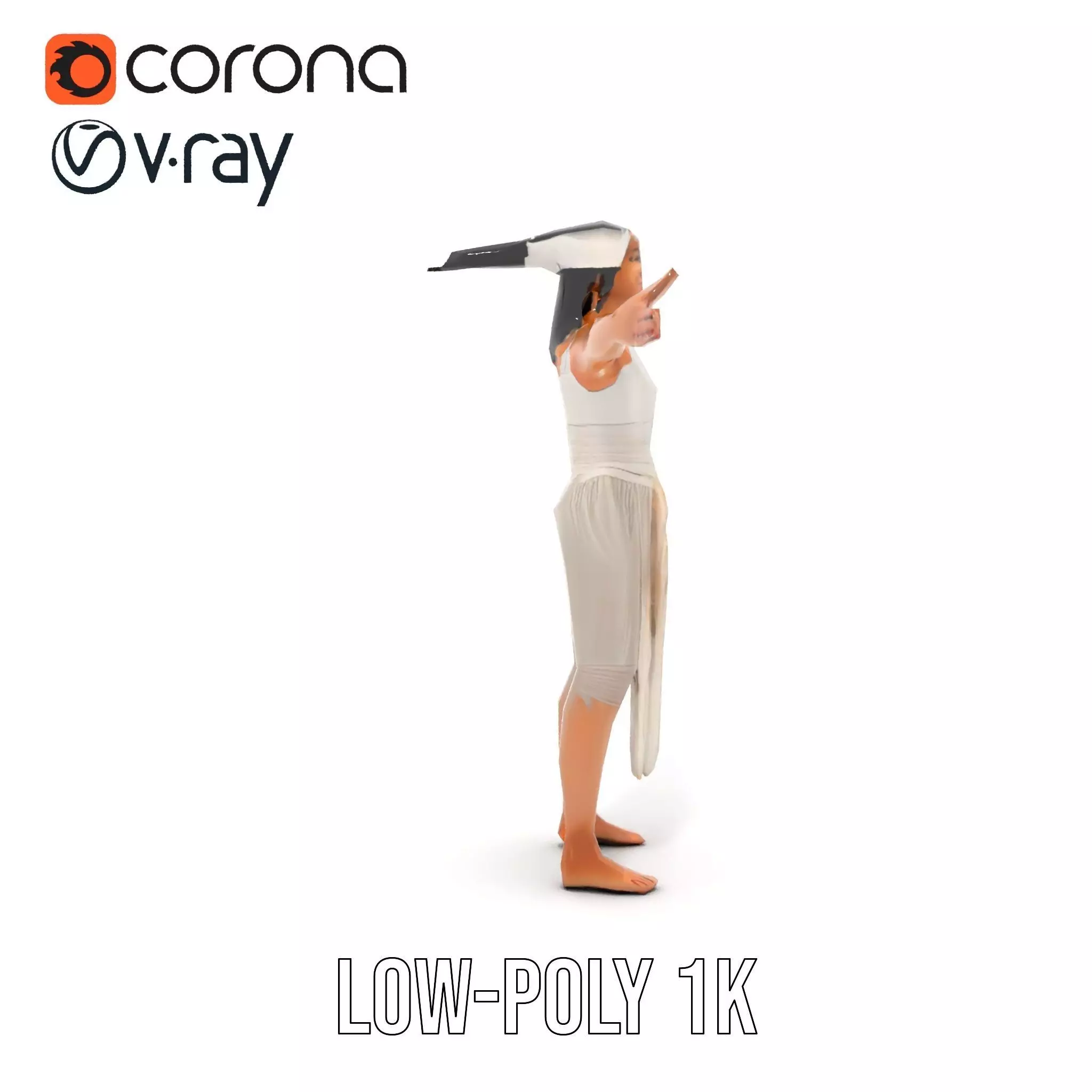 Elegant Dancer Pose model pack Low-poly 3D model_9