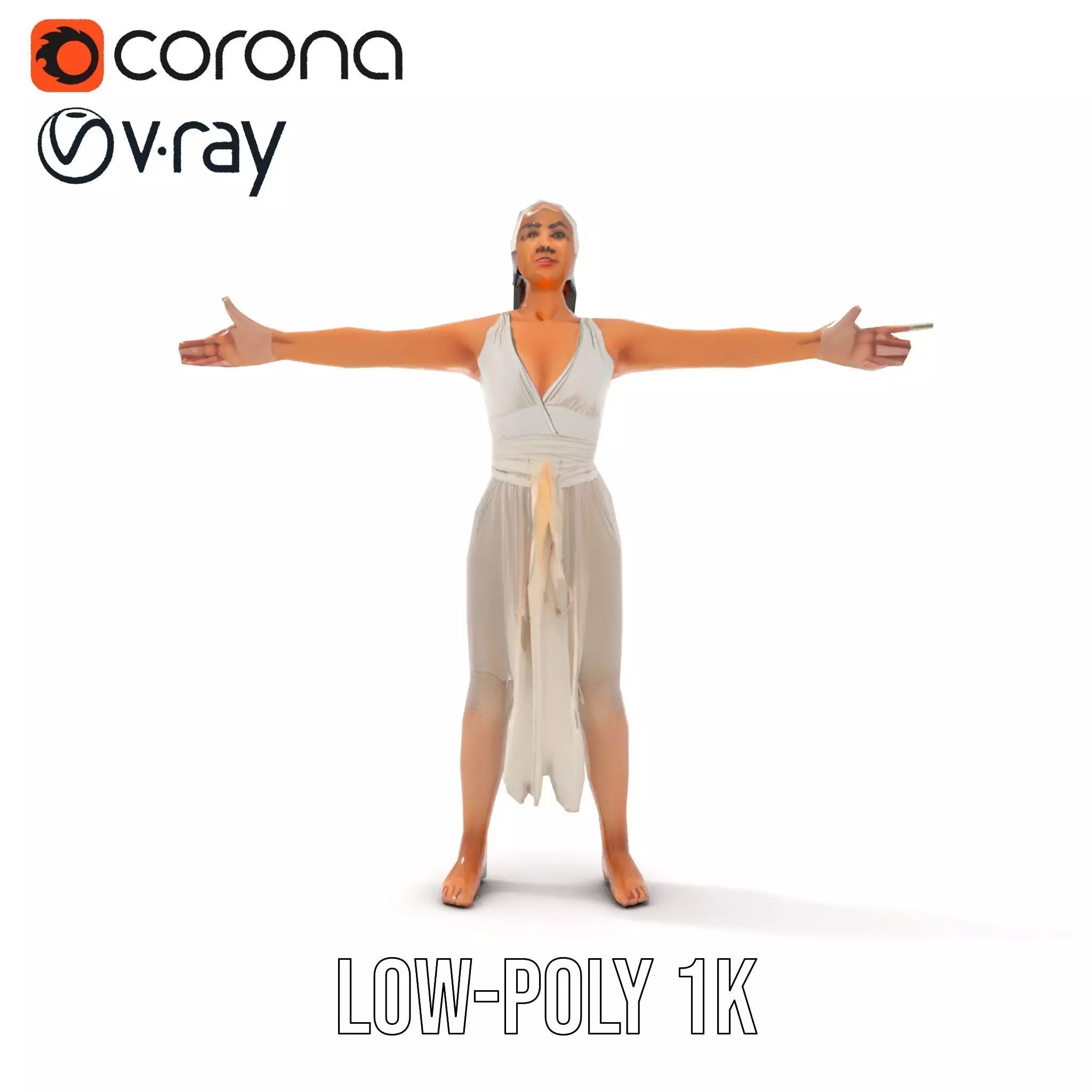 Elegant Dancer Pose model pack Low-poly 3D model_18