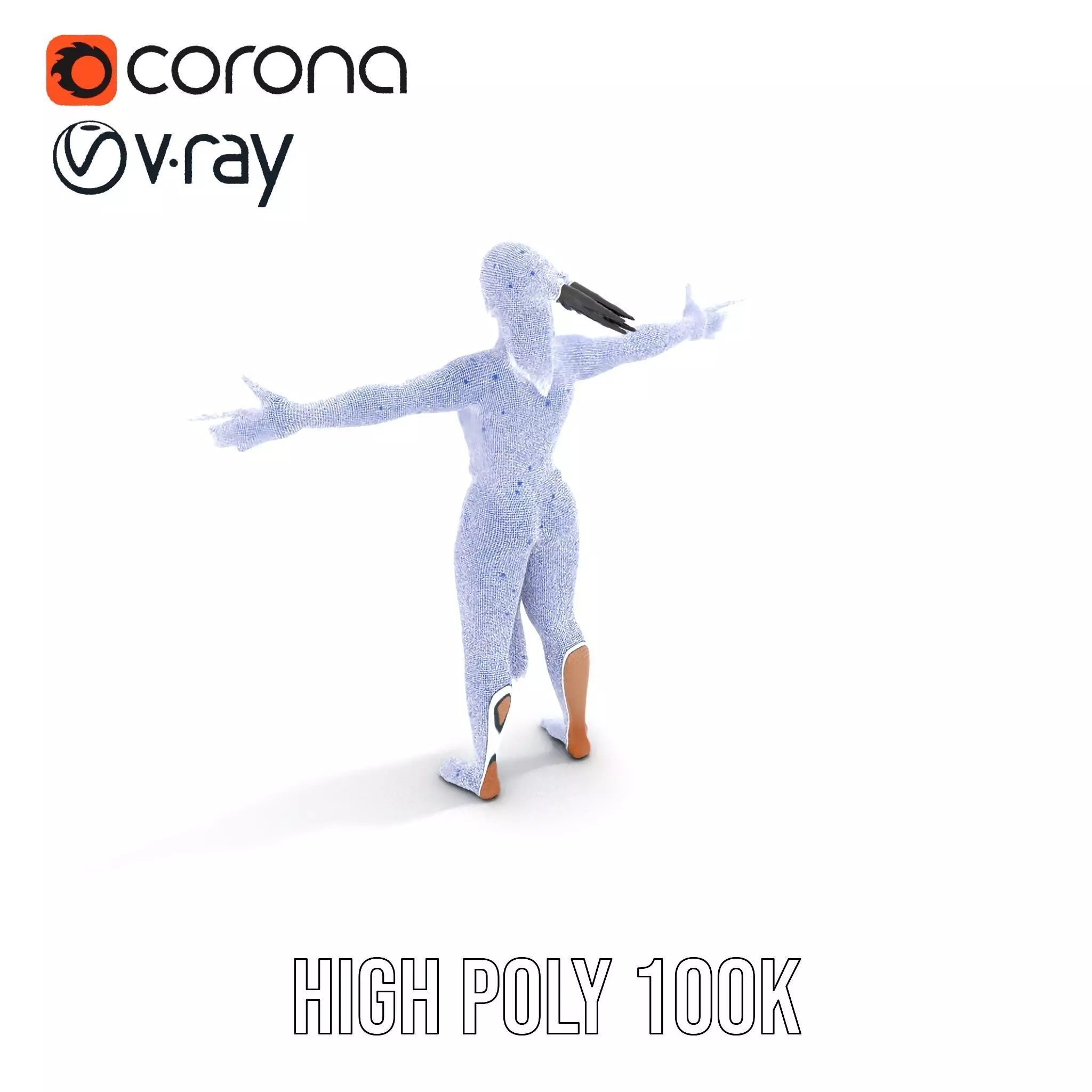 Elegant Dancer Pose model pack Low-poly 3D model_28