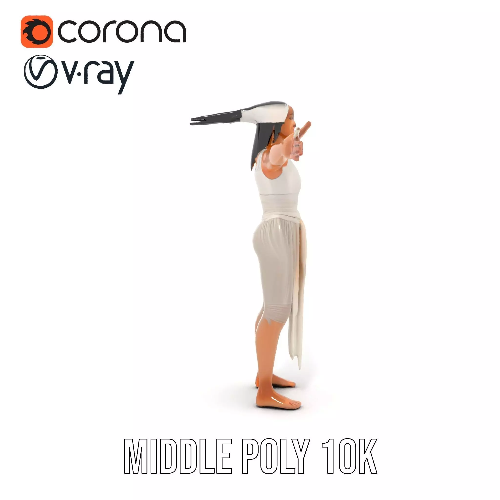 Elegant Dancer Pose model pack Low-poly 3D model_5