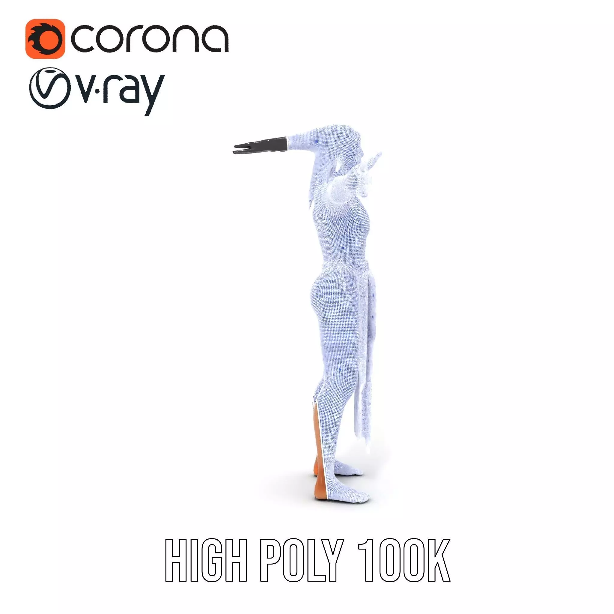 Elegant Dancer Pose model pack Low-poly 3D model_33