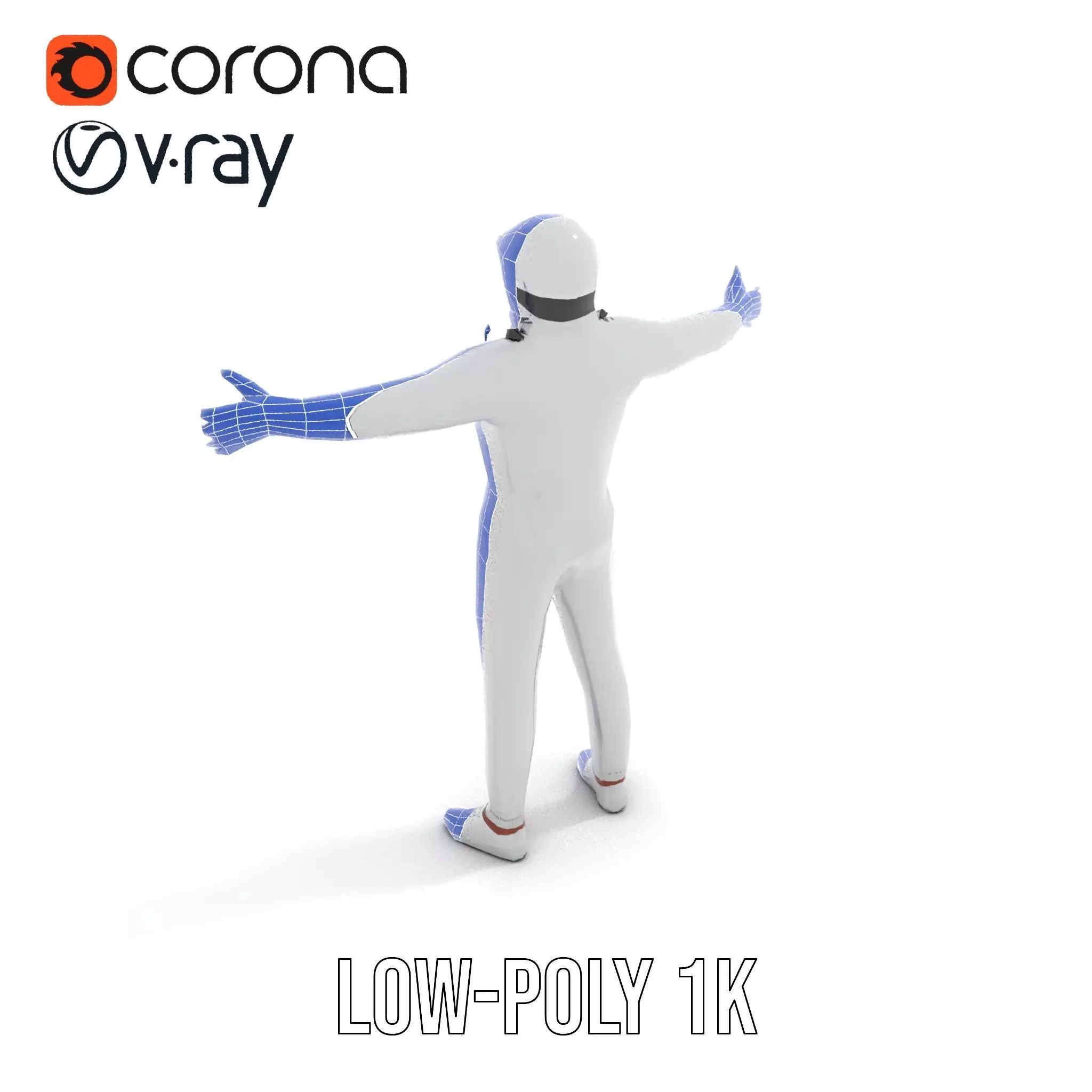 Futuristic Silver Suit model pack Low-poly 3D model_20