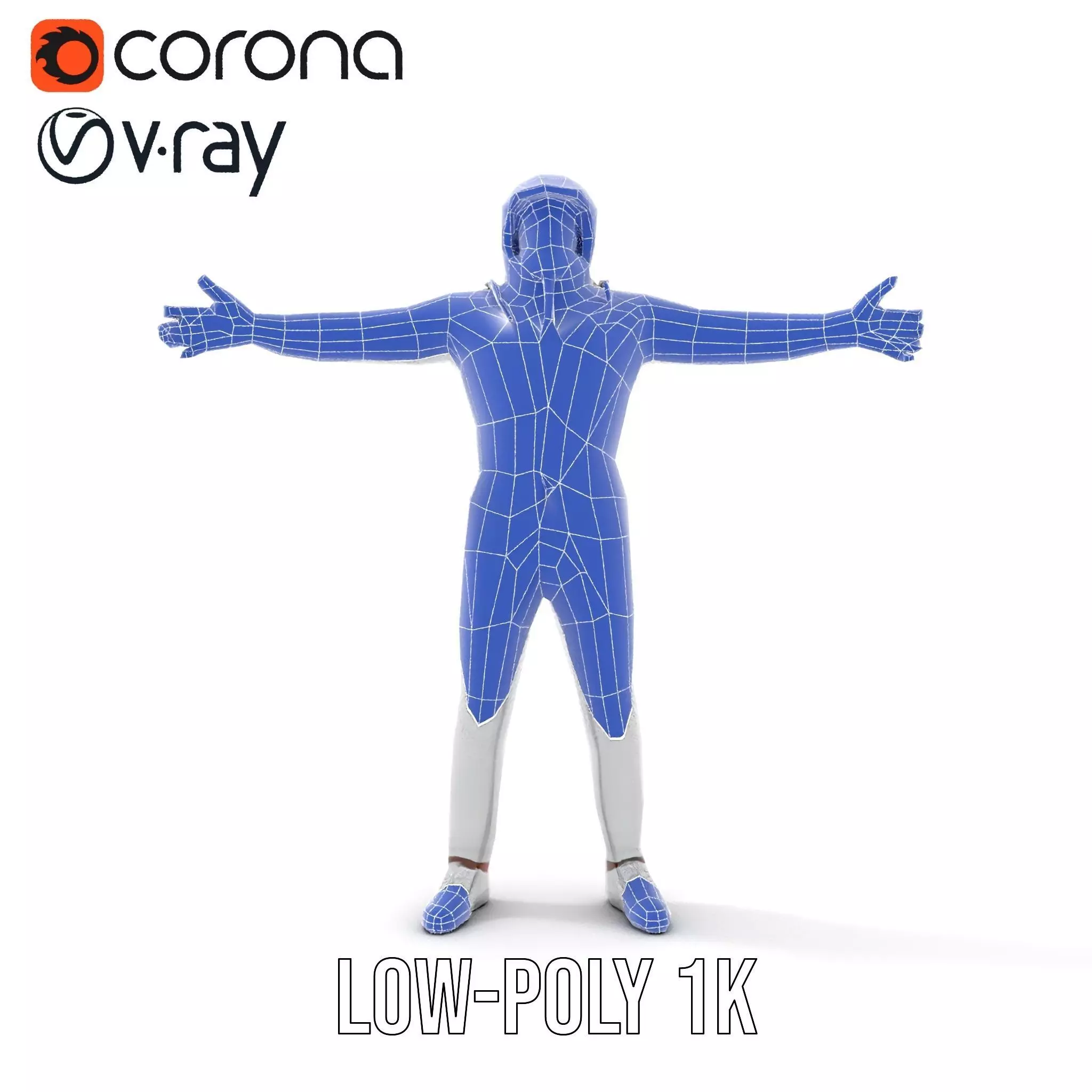 Futuristic Silver Suit model pack Low-poly 3D model_27