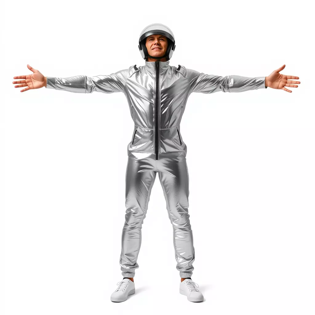 Futuristic Silver Suit model pack Low-poly 3D model_2