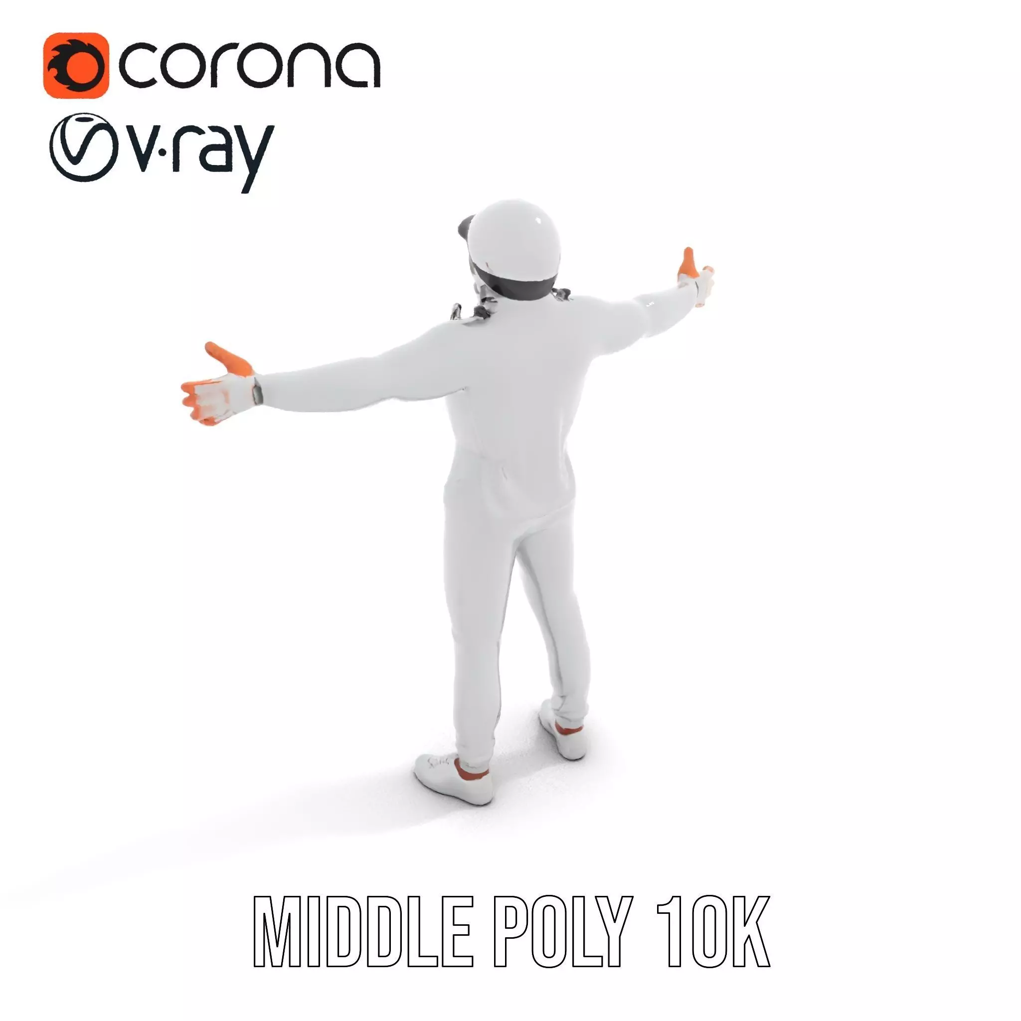 Futuristic Silver Suit model pack Low-poly 3D model_21