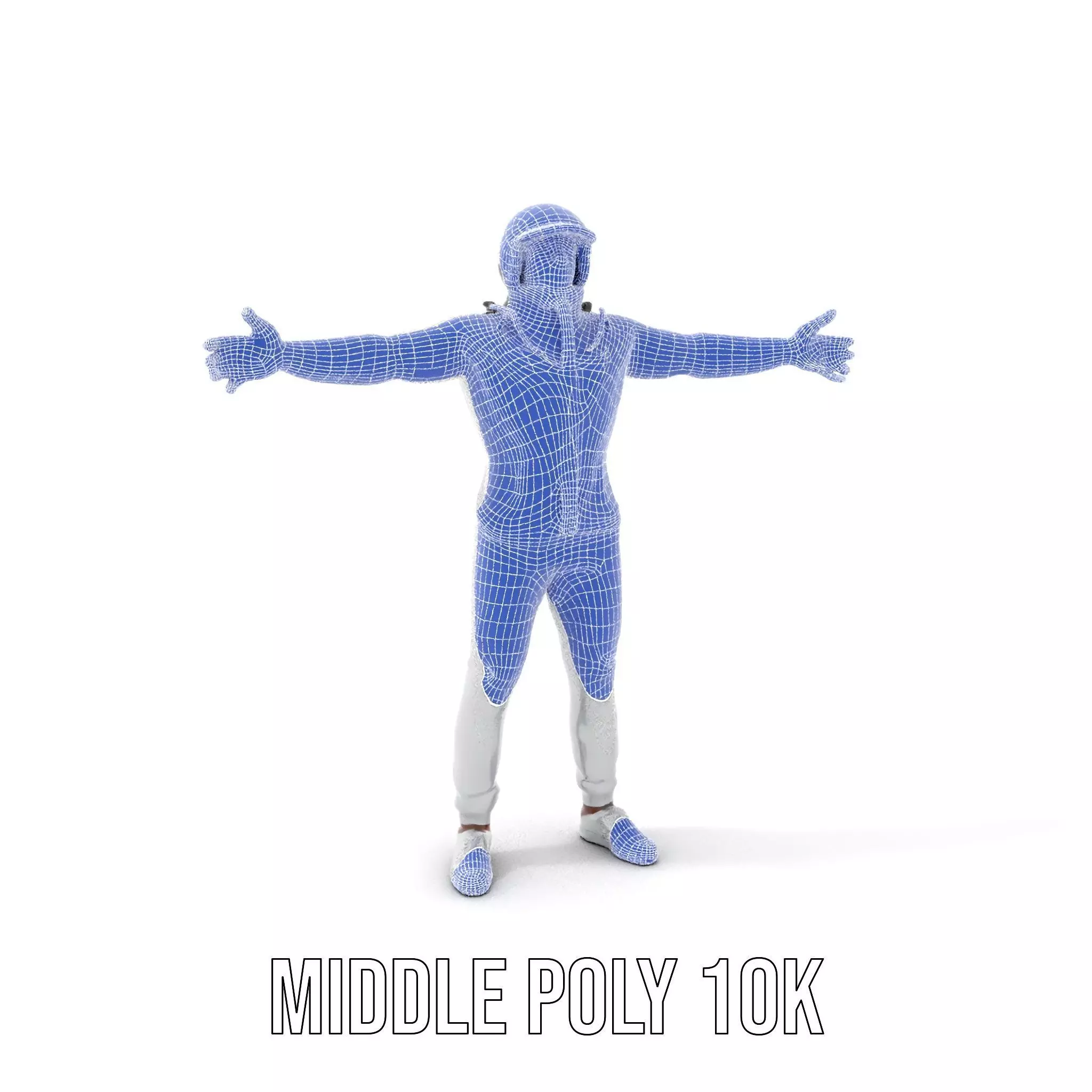 Futuristic Silver Suit model pack Low-poly 3D model_11