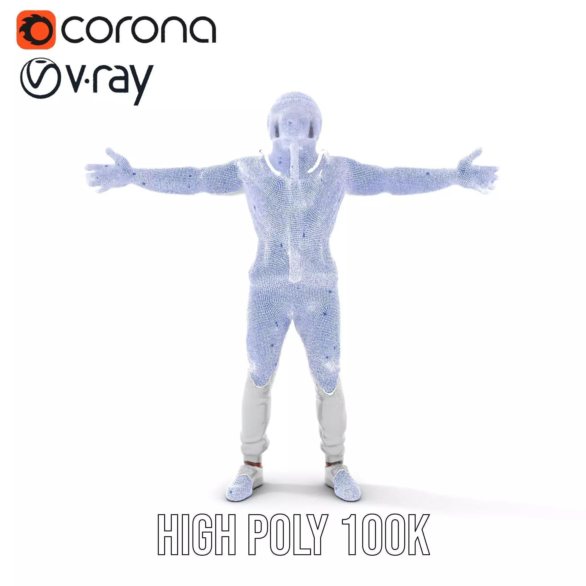 Futuristic Silver Suit model pack Low-poly 3D model_31