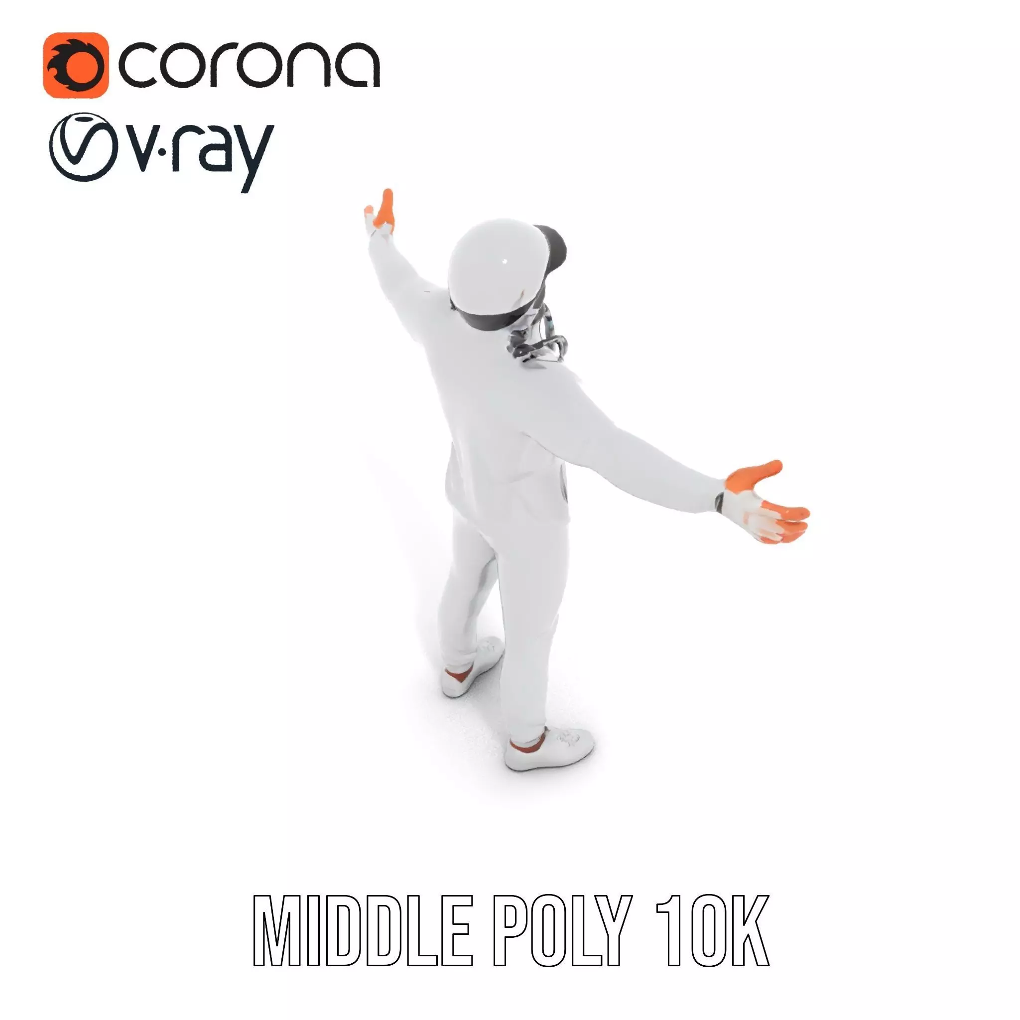 Futuristic Silver Suit model pack Low-poly 3D model_19