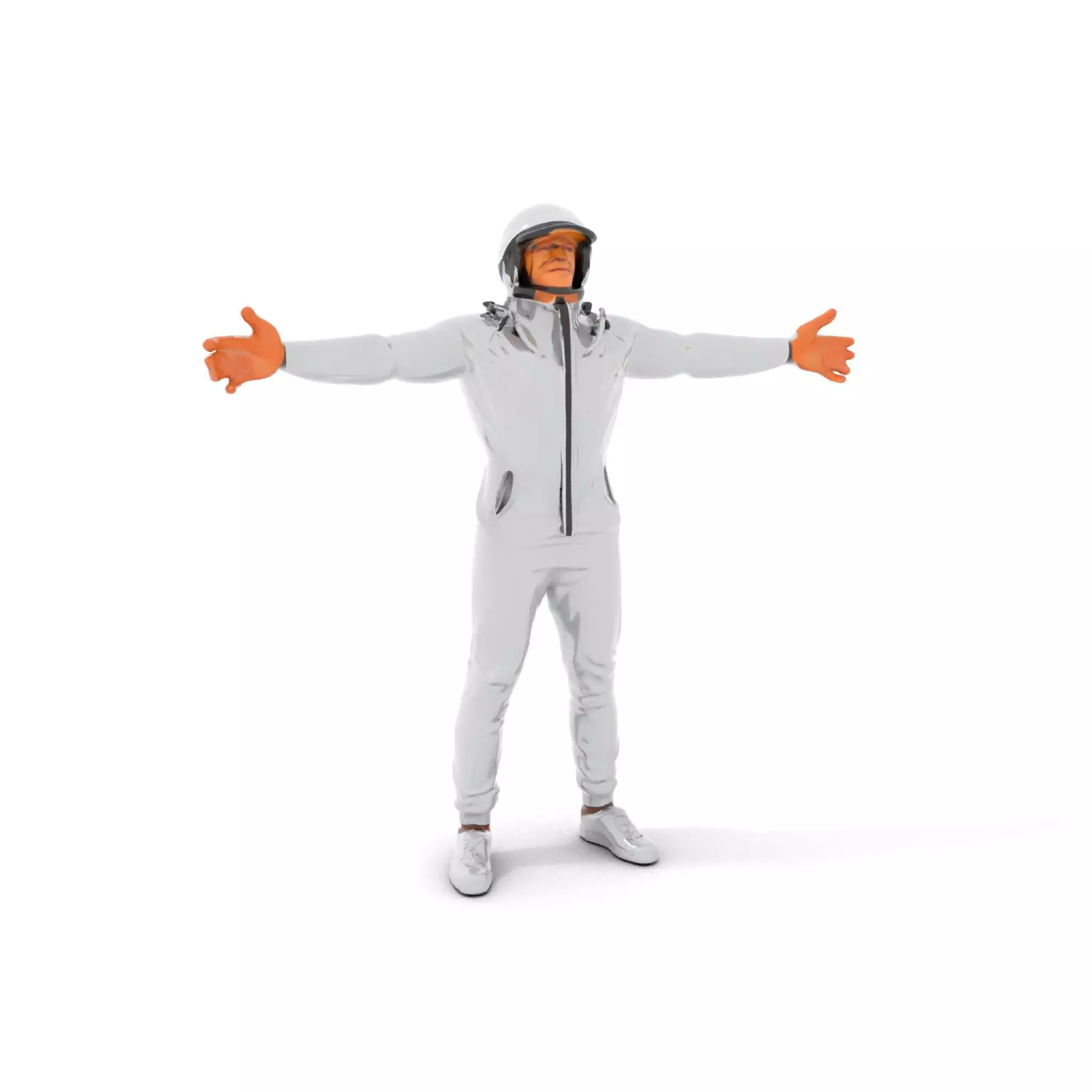 Futuristic Silver Suit model pack Low-poly 3D model_0