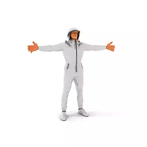 Futuristic Silver Suit model pack Low-poly 3D model