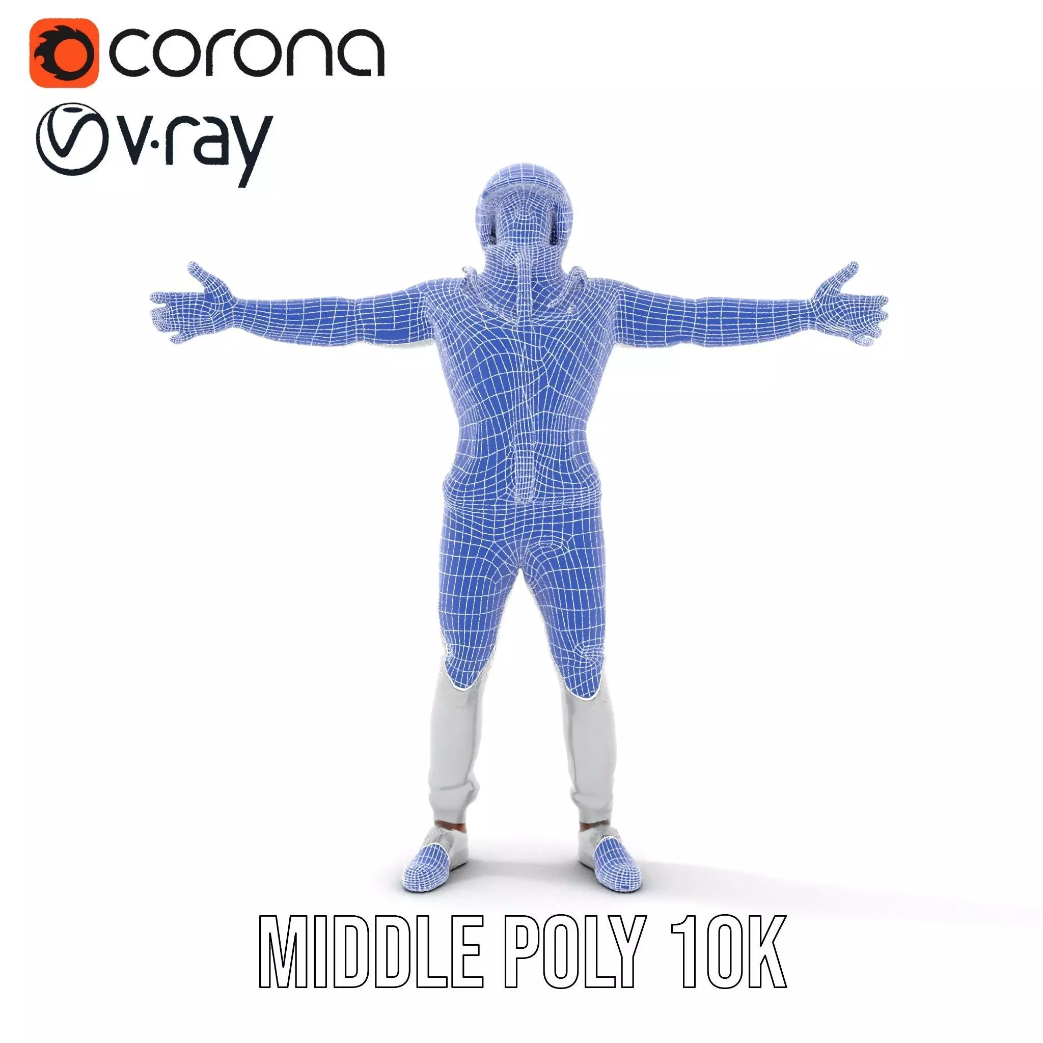 Futuristic Silver Suit model pack Low-poly 3D model_29