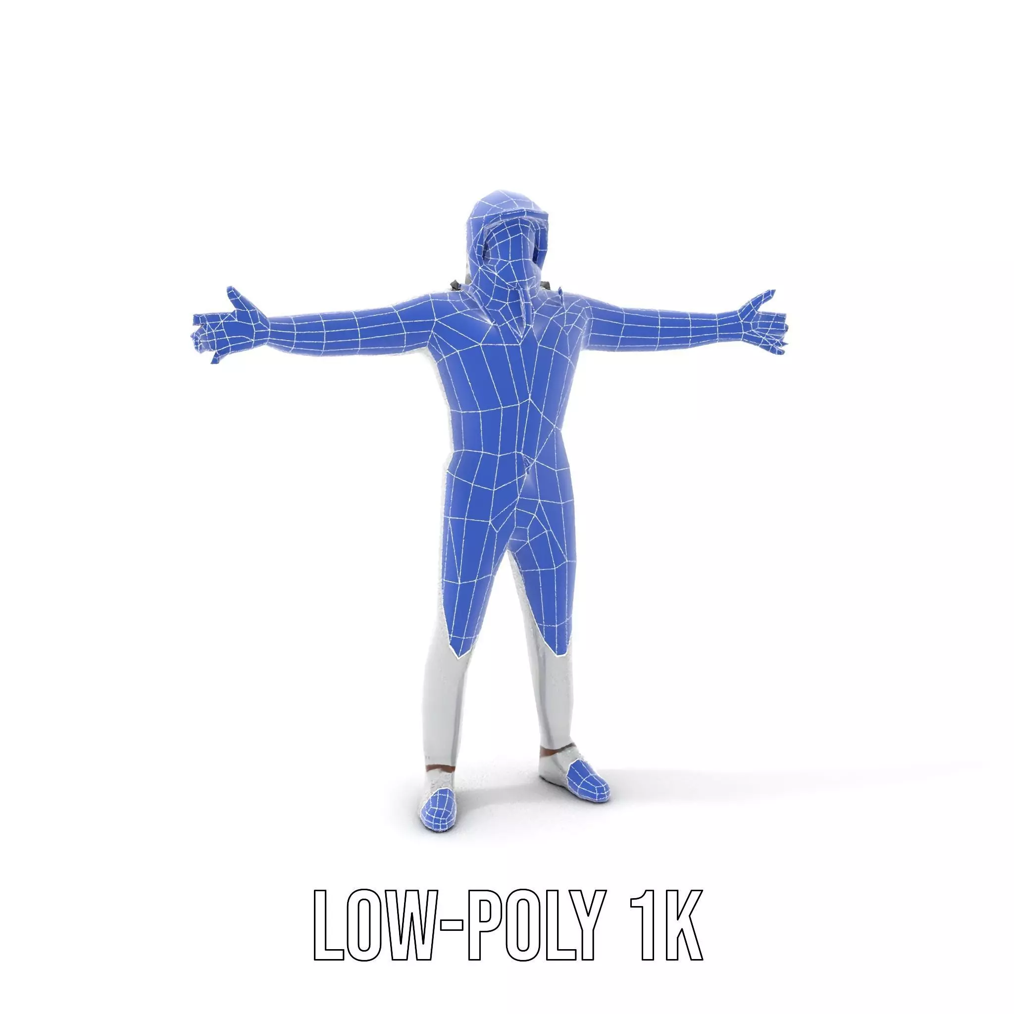 Futuristic Silver Suit model pack Low-poly 3D model_24