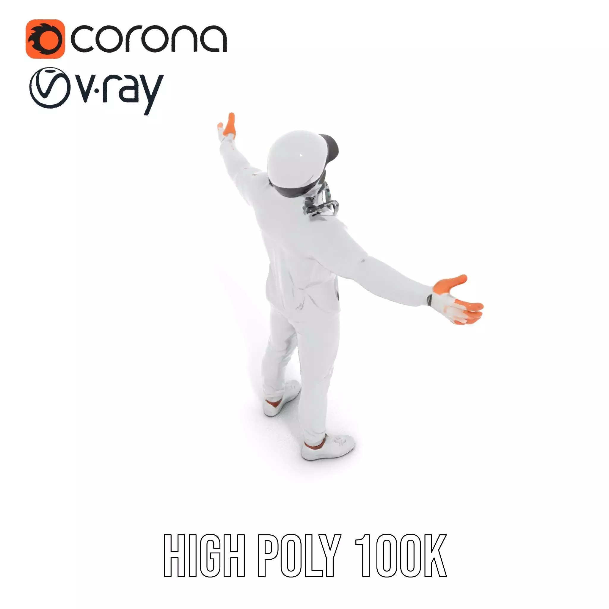 Futuristic Silver Suit model pack Low-poly 3D model_28