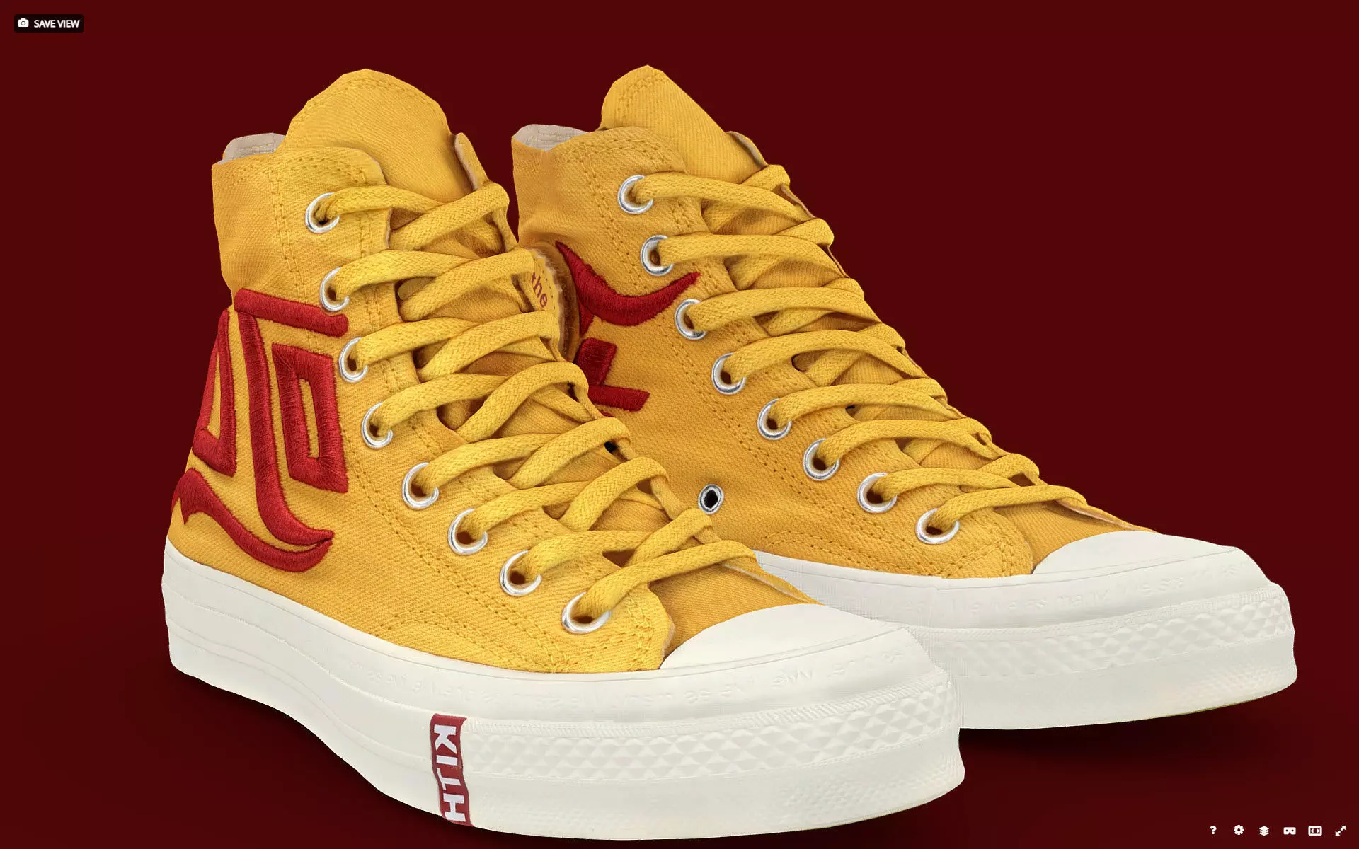 kith x converse chuck taylor all star high x coca cola Low-poly 3D model