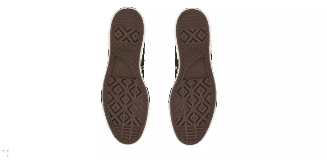 rick owens x converse chuck taylor High Low-poly 3D model_3