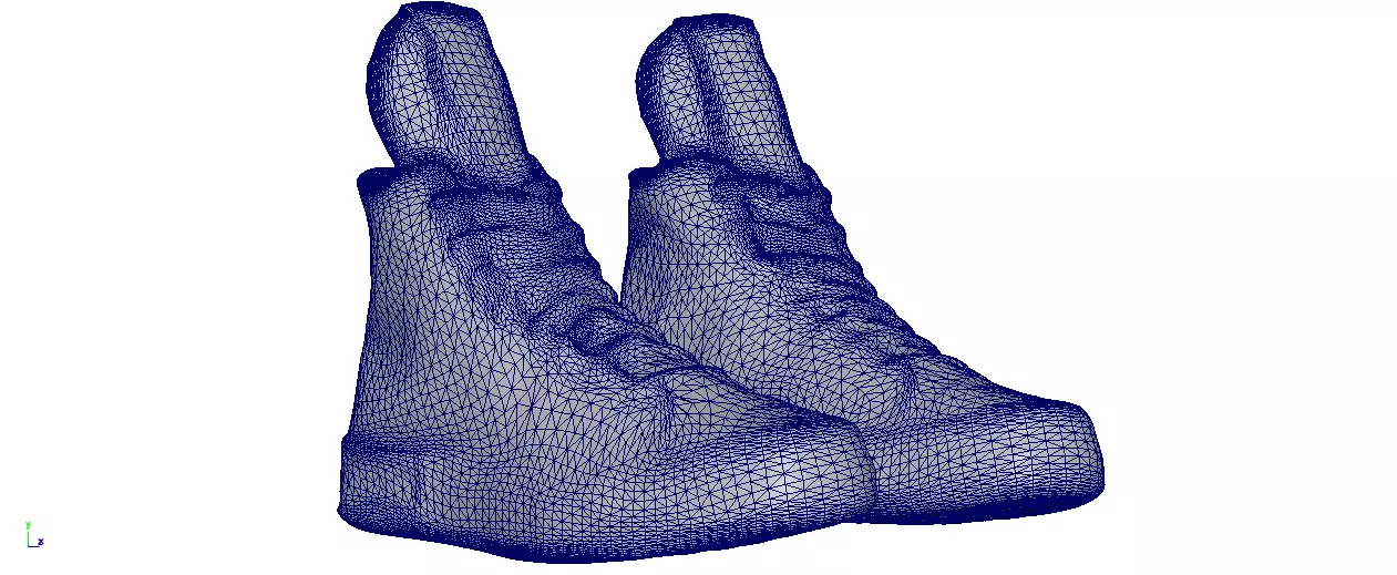 rick owens x converse chuck taylor High Low-poly 3D model_6