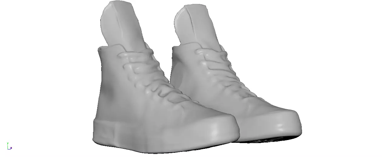 rick owens x converse chuck taylor High Low-poly 3D model_5