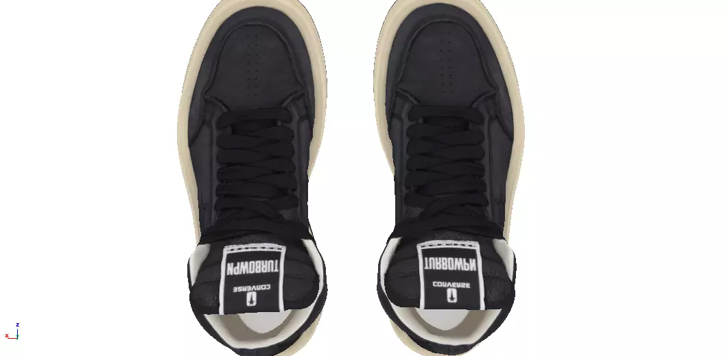 Rick Owens x Converse Turbodrk Weapon Low-poly 3D model_3