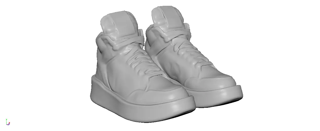 Rick Owens x Converse Turbodrk Weapon Low-poly 3D model_6