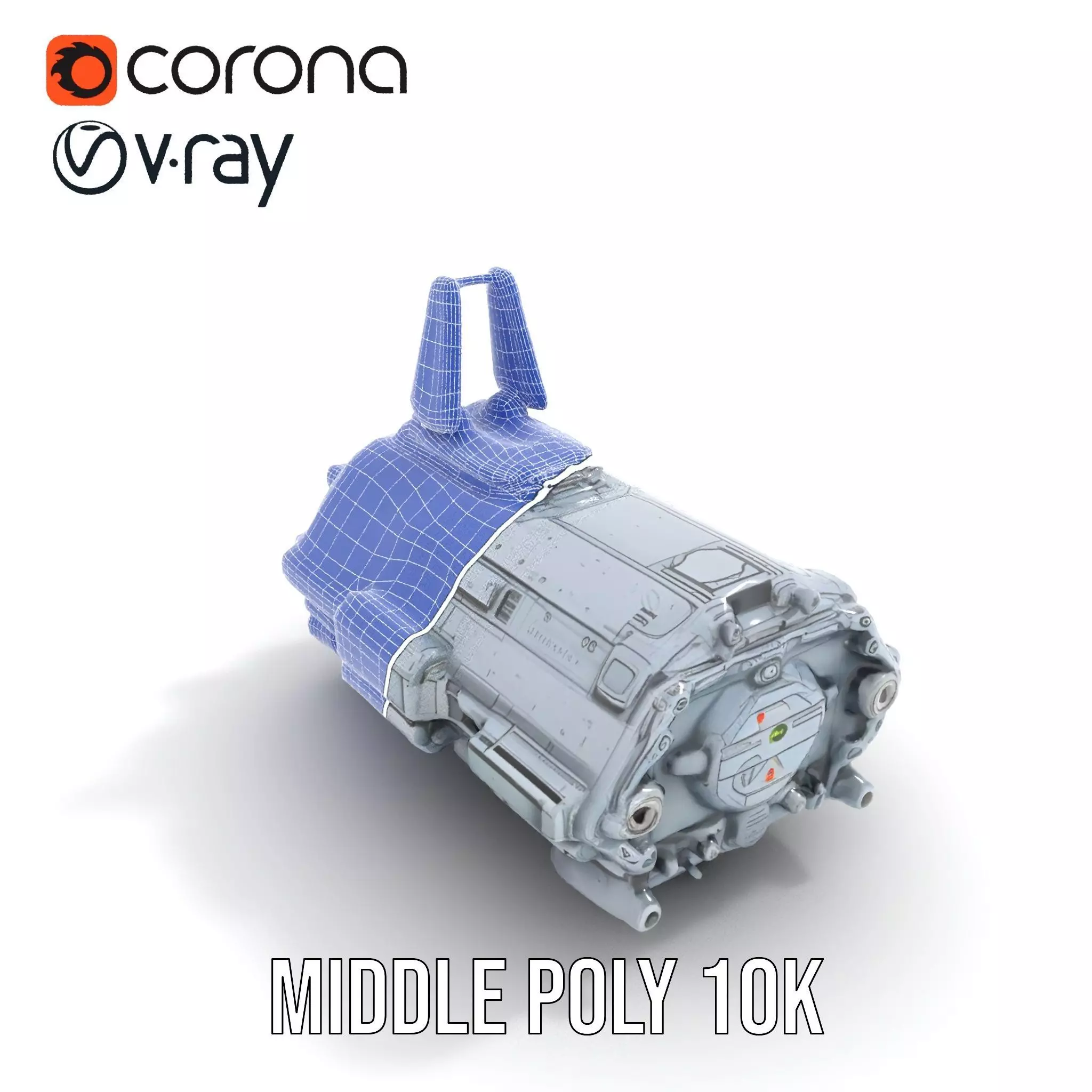 Futuristic Spaceship model pack Low-poly 3D model_21