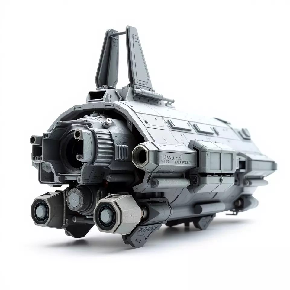 Futuristic Spaceship model pack Low-poly 3D model_2