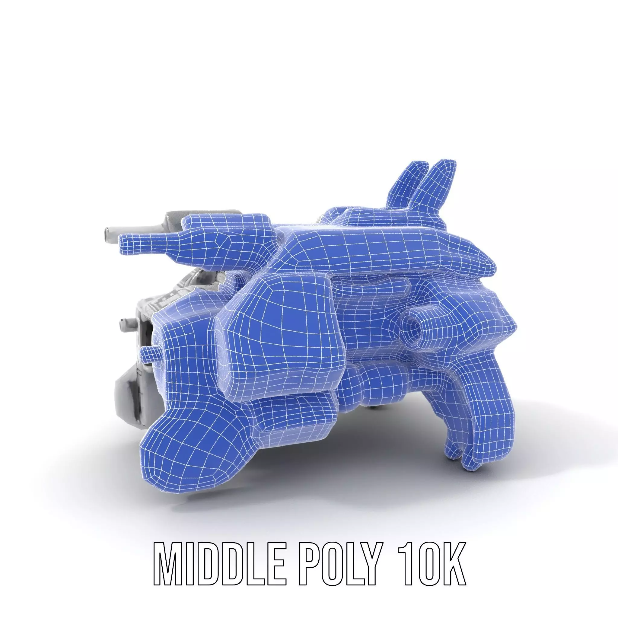 Futuristic Combat Vehicle model pack Low-poly 3D model_16