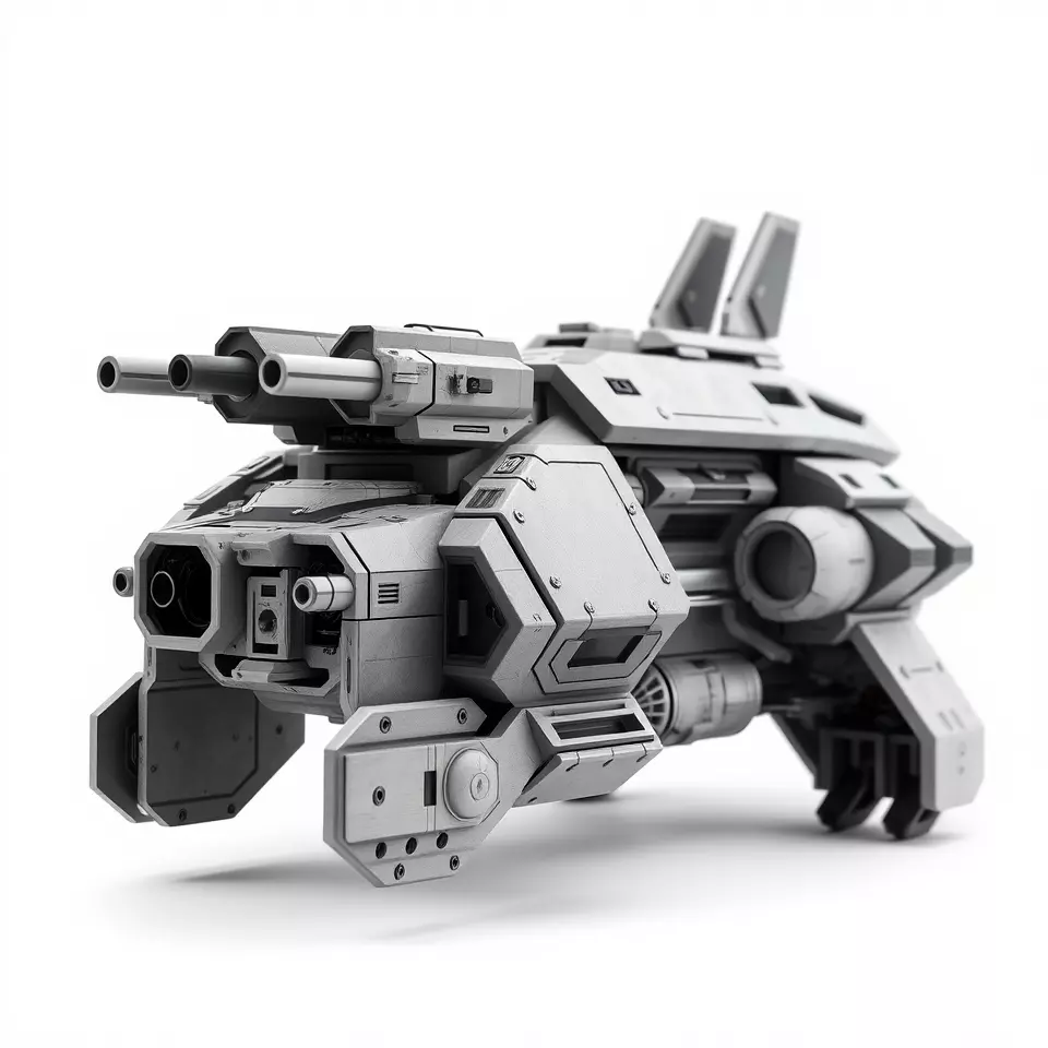 Futuristic Combat Vehicle model pack Low-poly 3D model_2