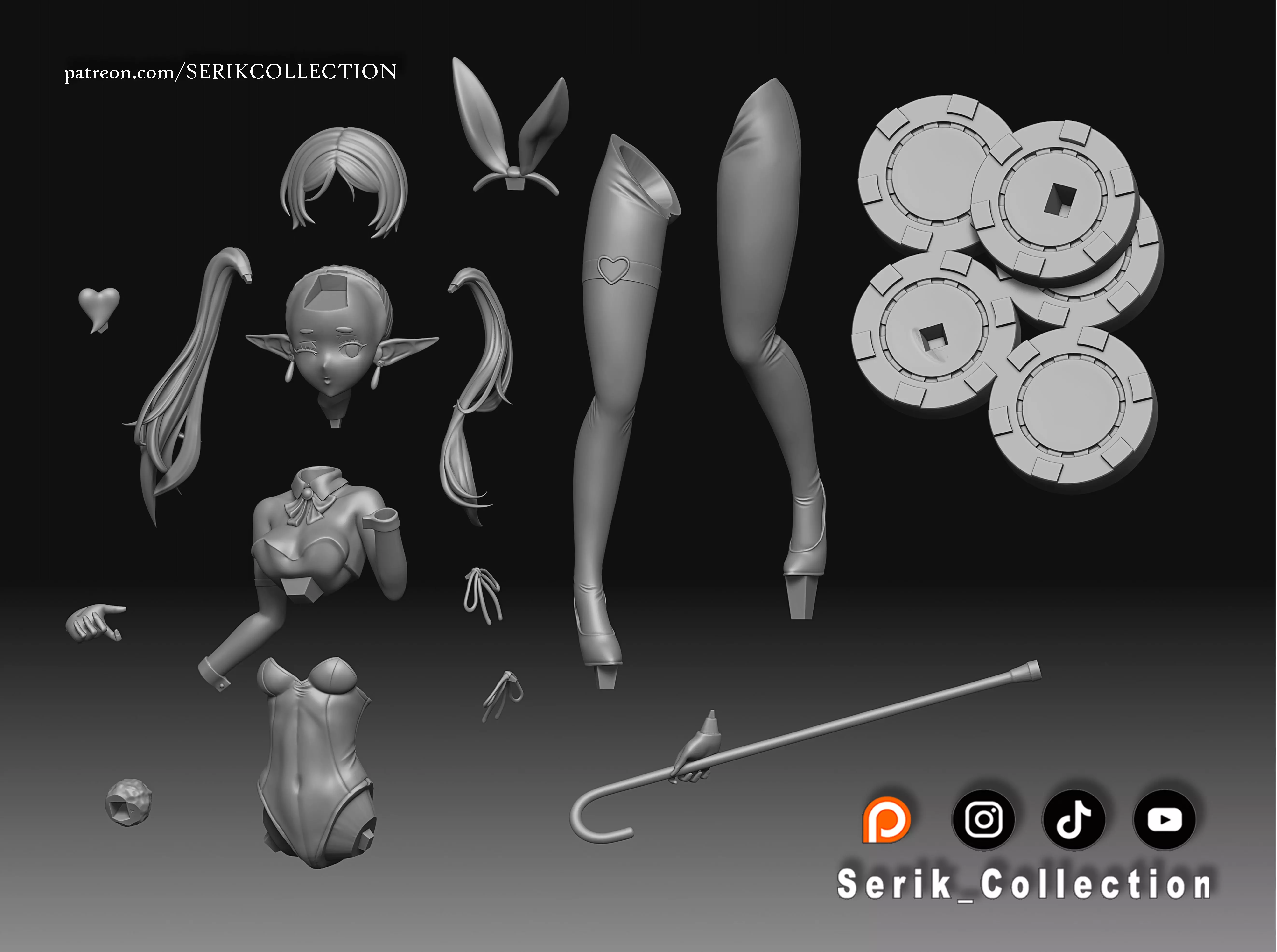 FRIEREN AND FERN BUNNY VER - SOSO NO FRIREN 3D print model_9