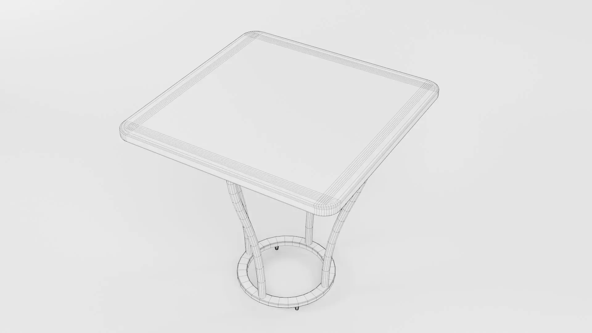 Square Table CG54 3D model_6