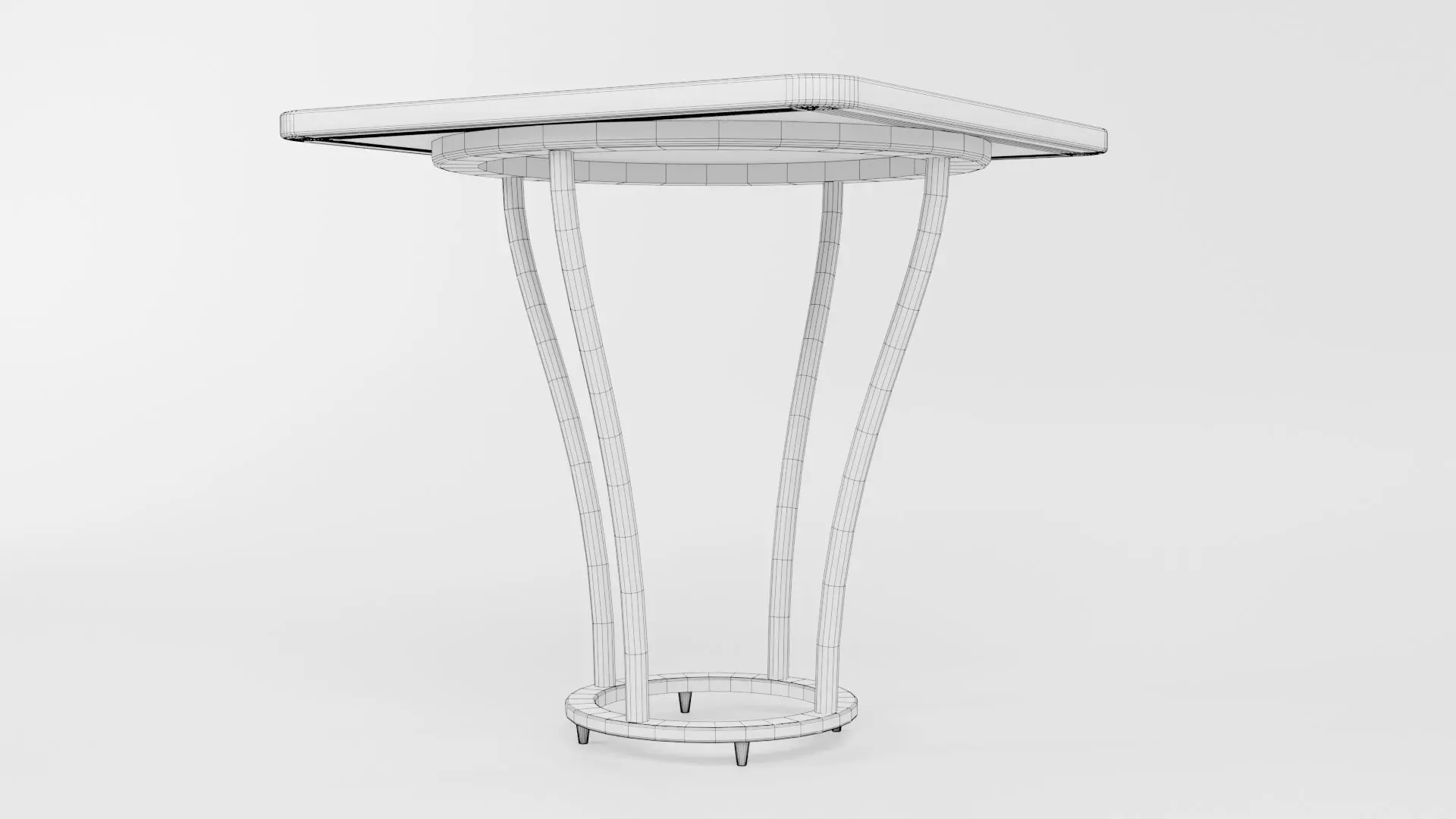 Square Table CG54 3D model_5