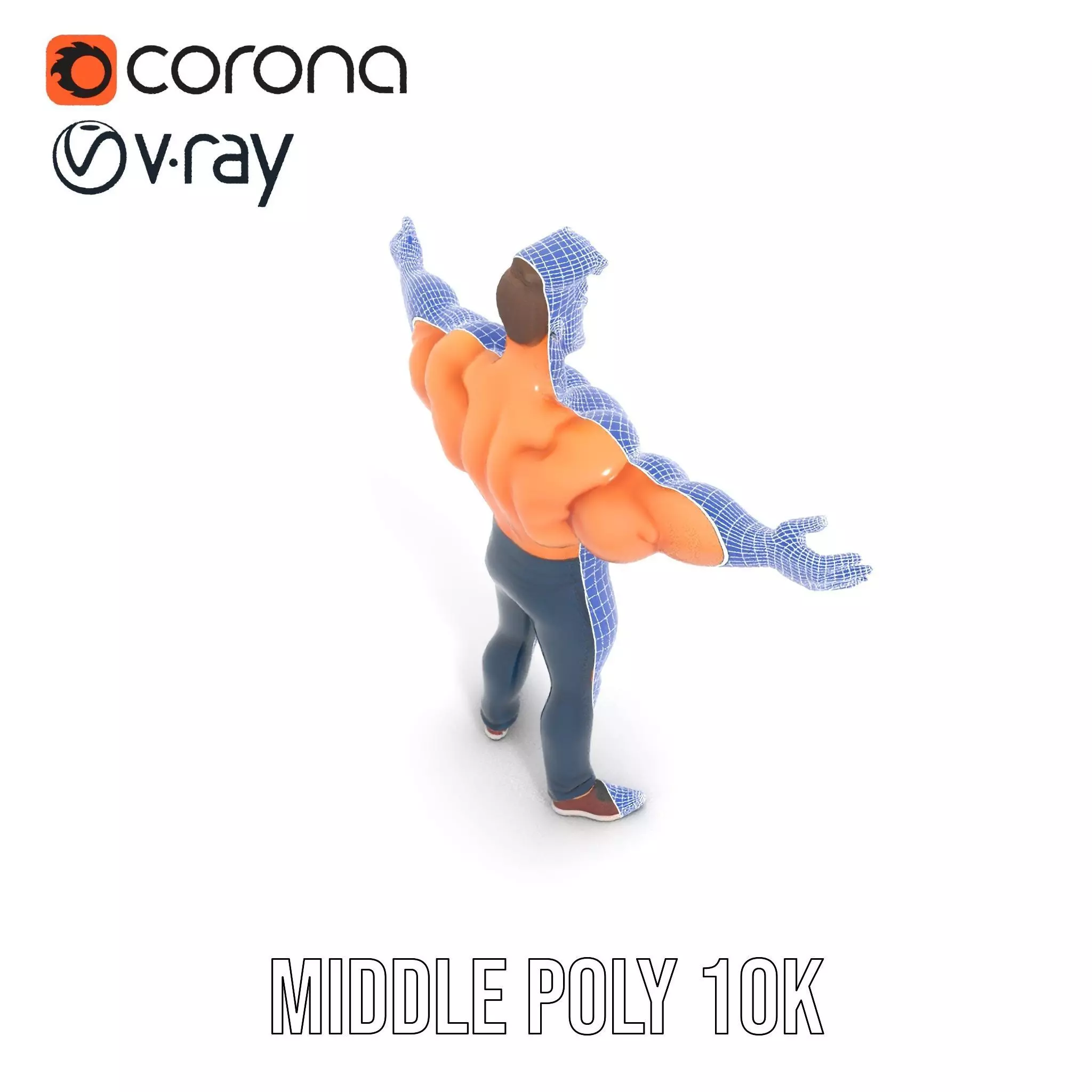 Muscular Hero Character model pack Low-poly 3D model_18