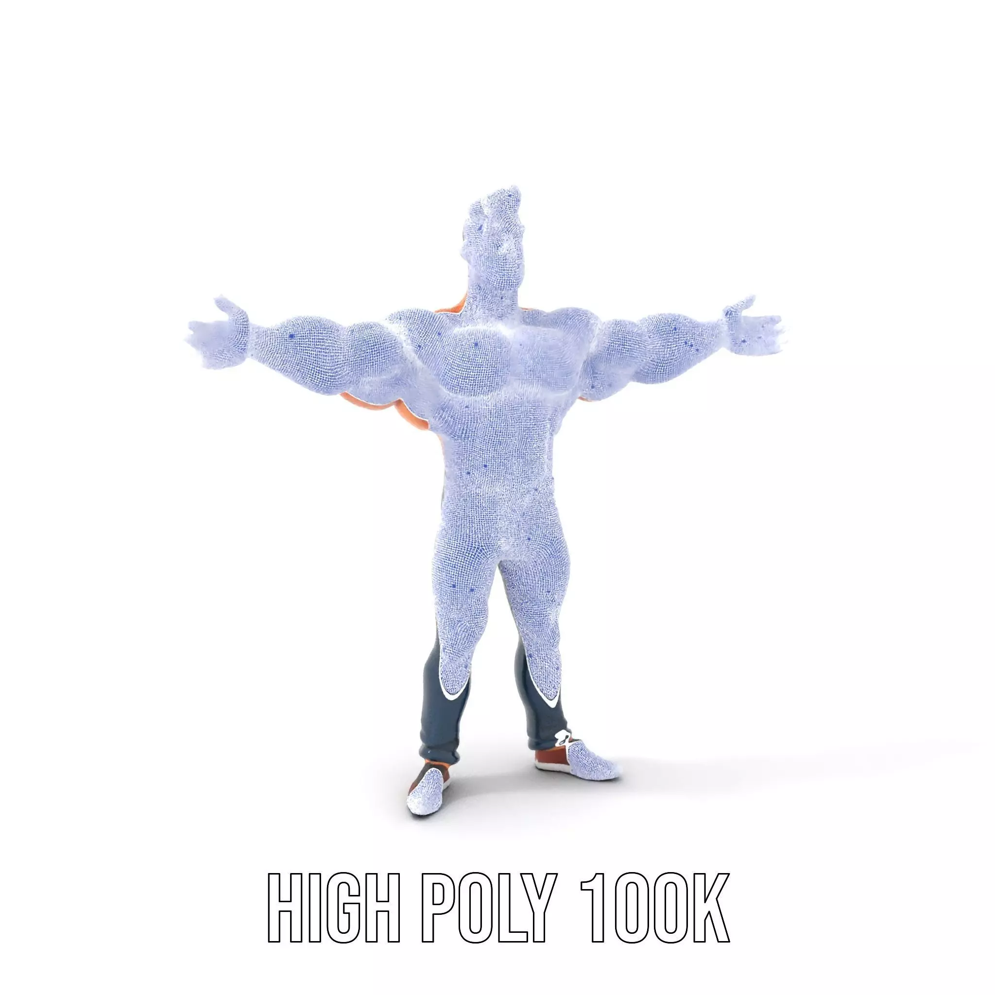 Muscular Hero Character model pack Low-poly 3D model_4