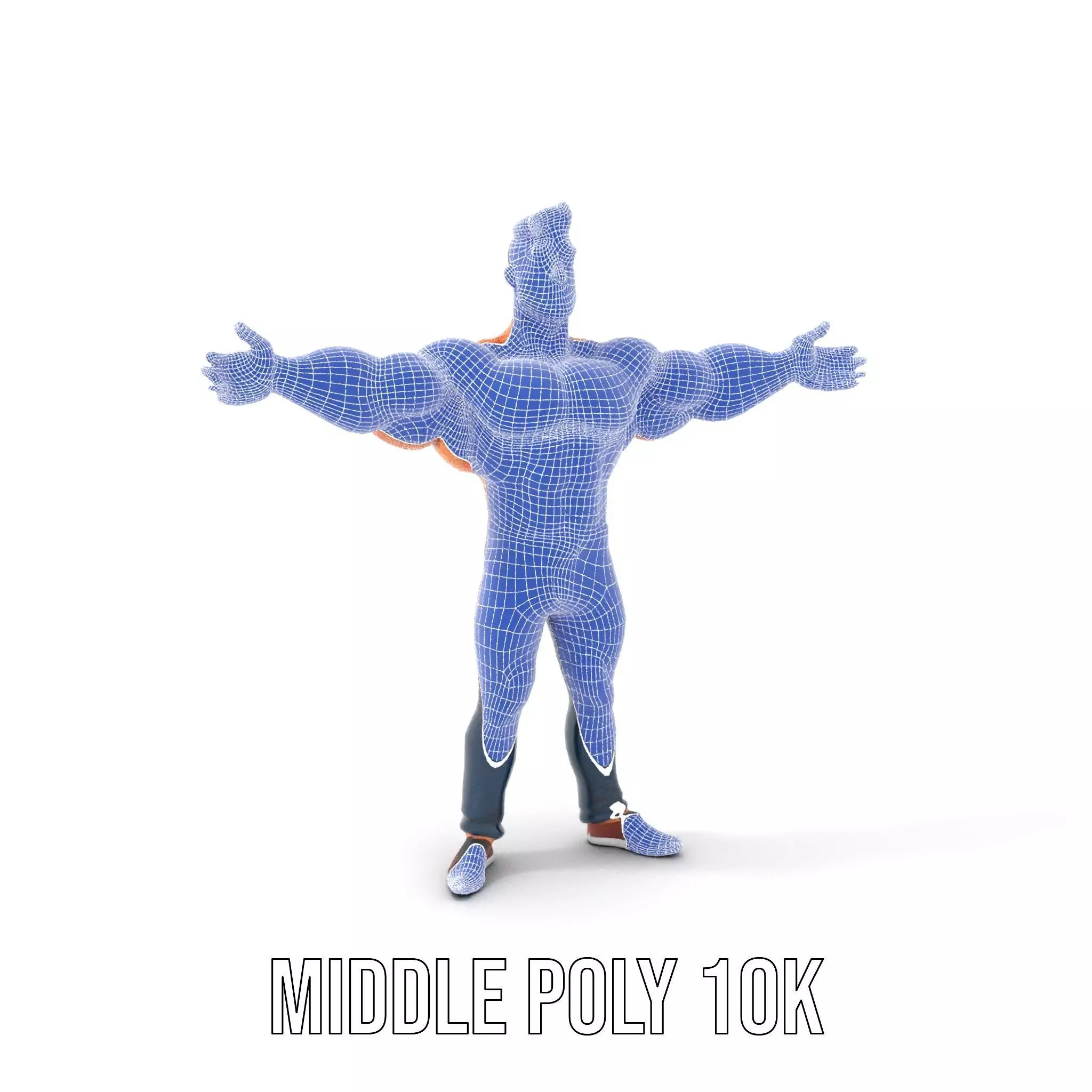 Muscular Hero Character model pack Low-poly 3D model_11