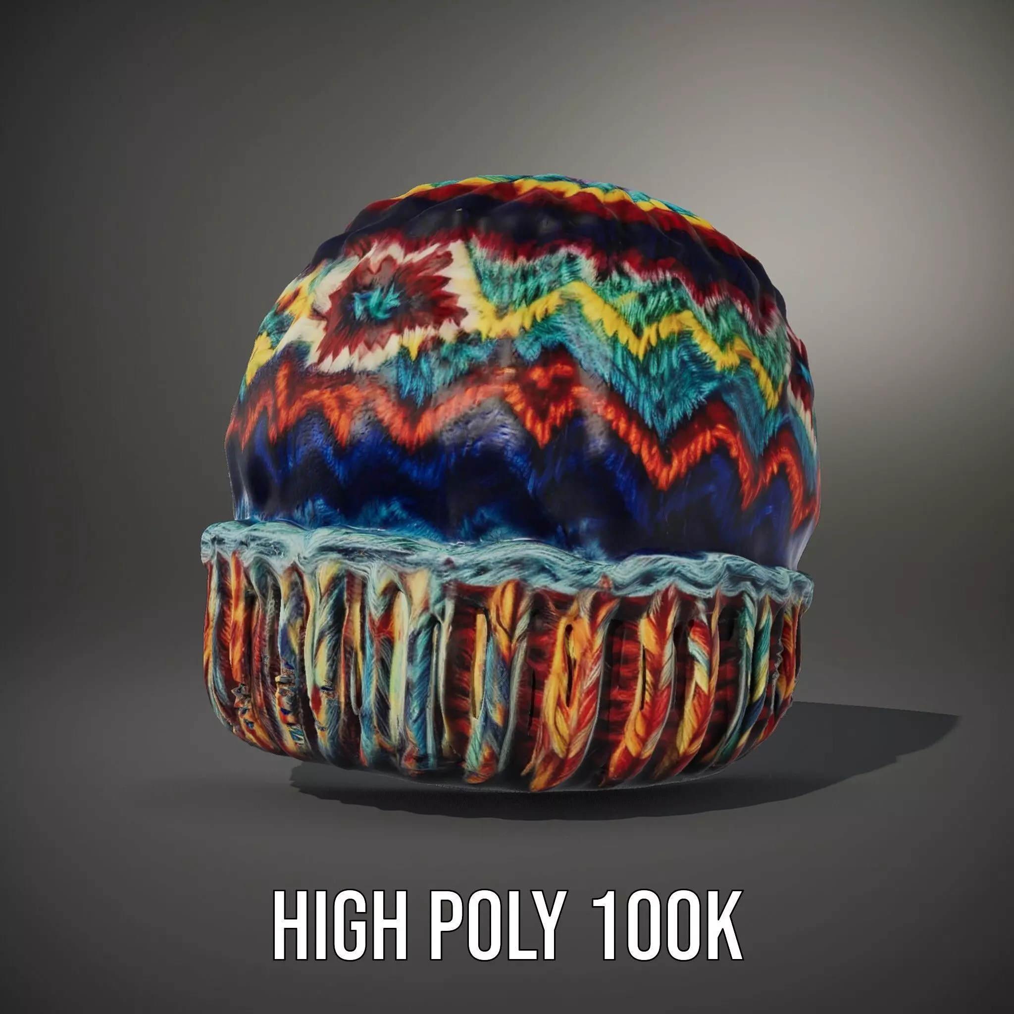 Vibrant Knit Beanie model pack Texture_10