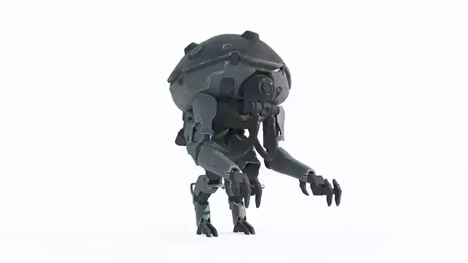 Future sci-fi repair robot 3D model