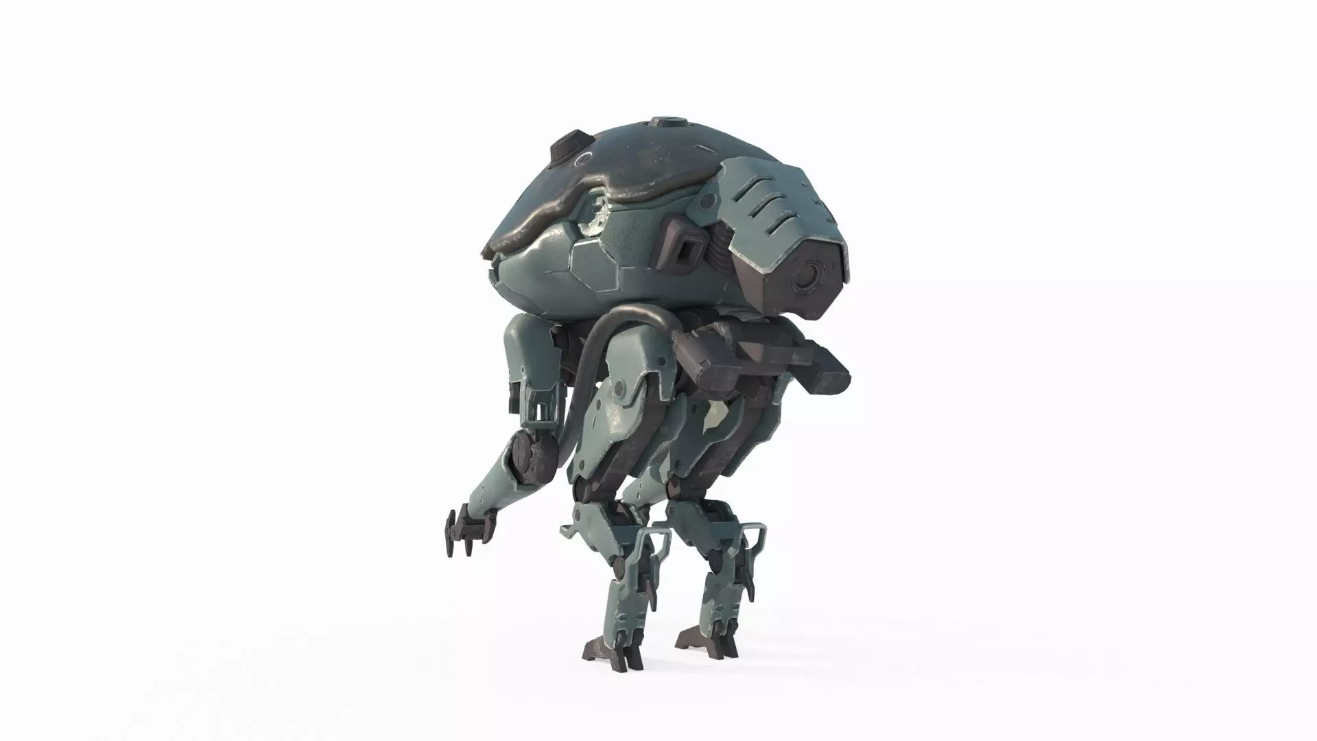 Future sci-fi repair robot 3D model_5