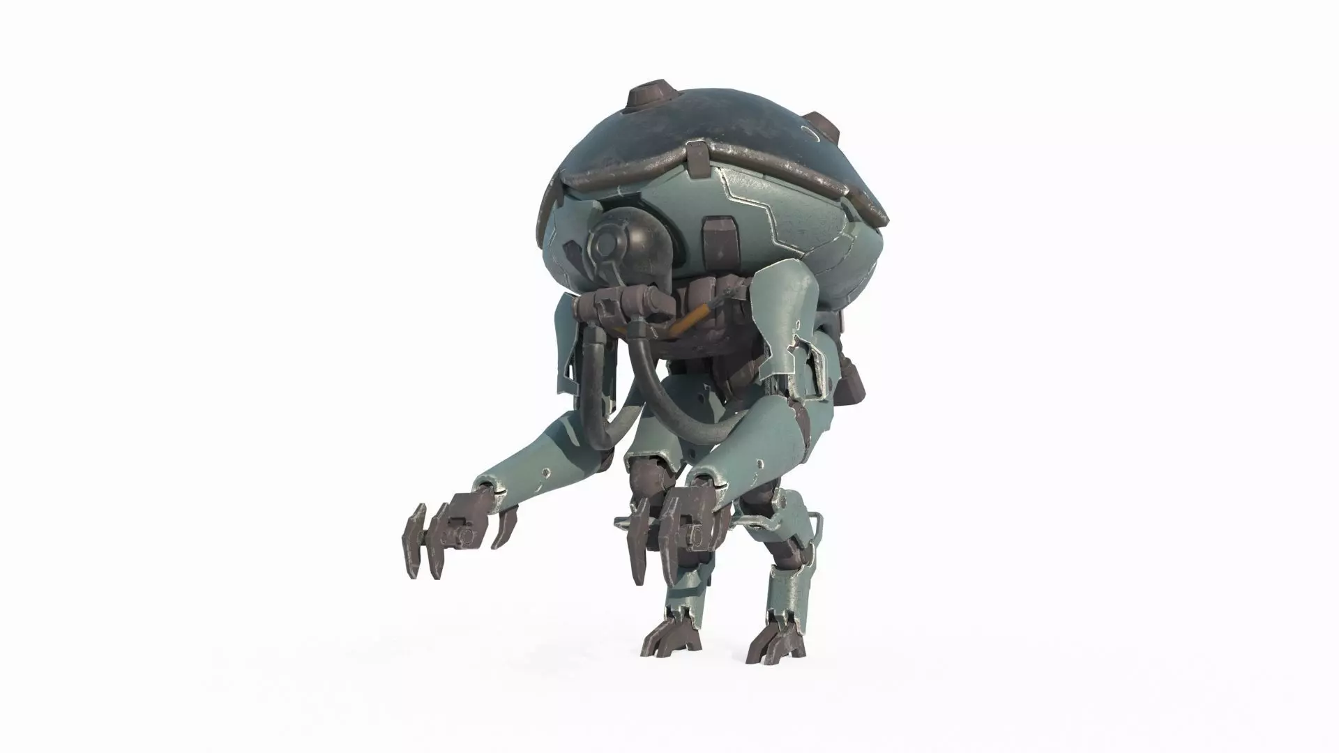 Future sci-fi repair robot 3D model_1
