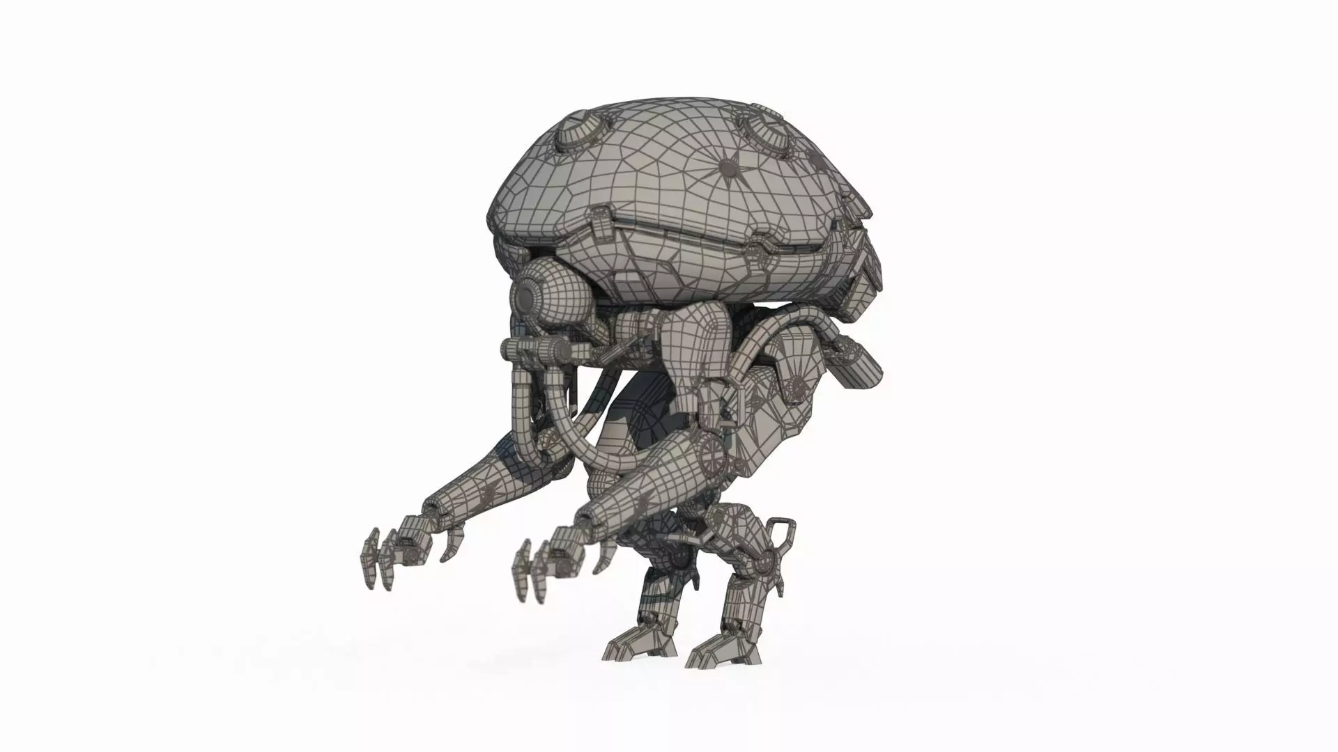 Future sci-fi repair robot 3D model_8