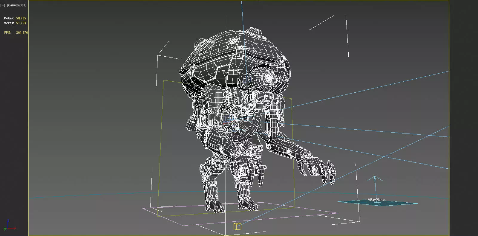 Future sci-fi repair robot 3D model_6