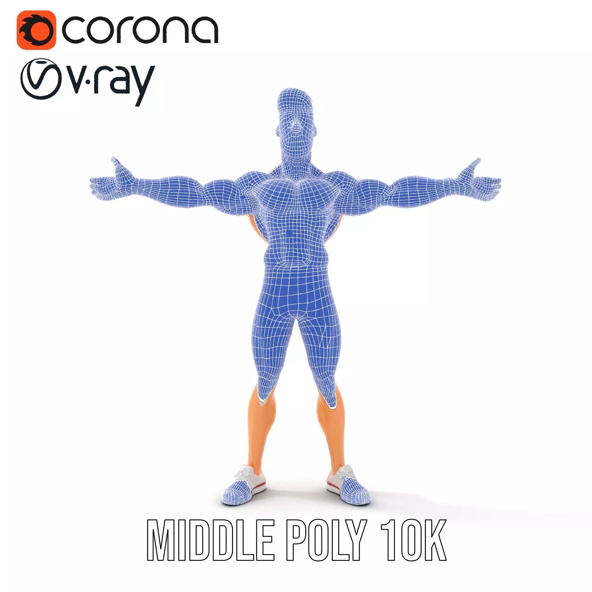 Athletic Hero Character model pack Low-poly 3D model_19